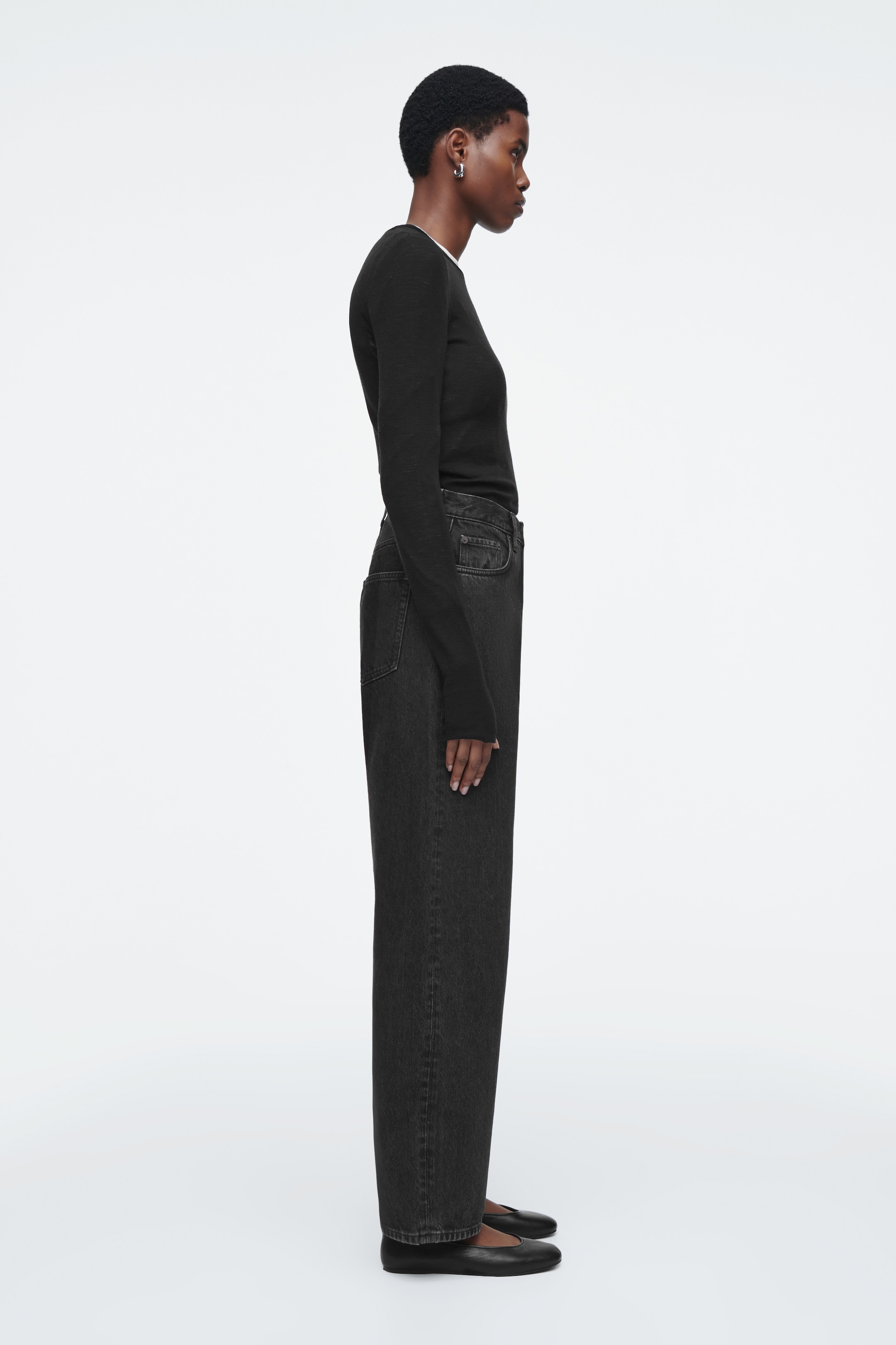 Visualizza immagine più grande: JEANS BAY DAL TAGLIO BARREL - NERO - DONNA | H&M IT 7
