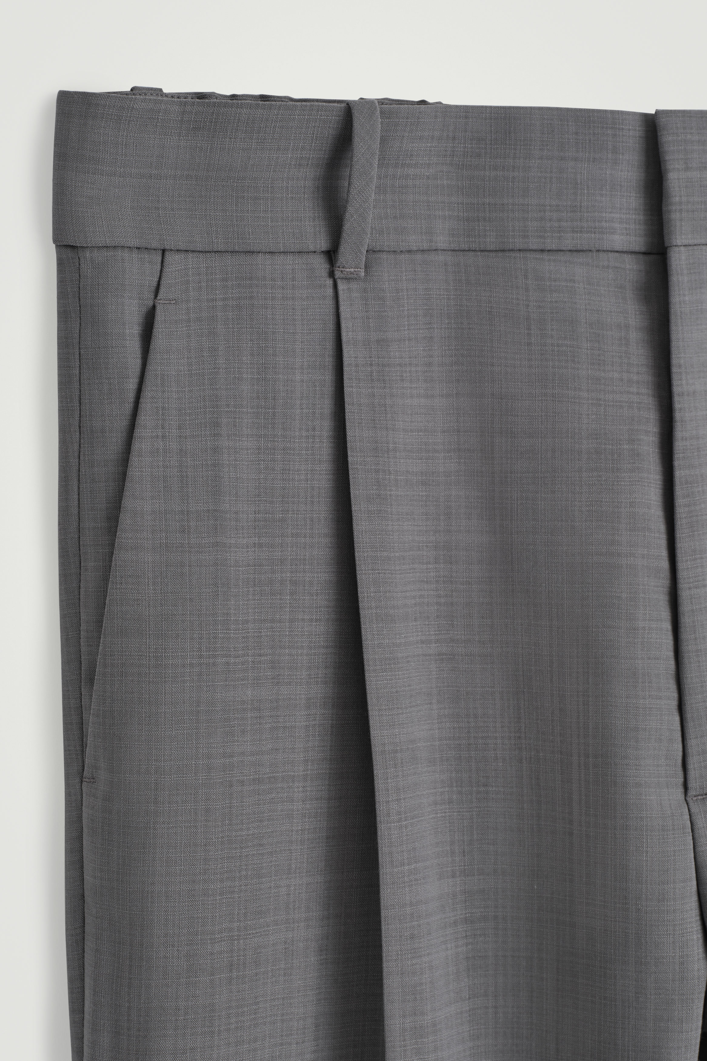 FLUID LIGHTWEIGHT WOOL PANTS - GRAY | COS