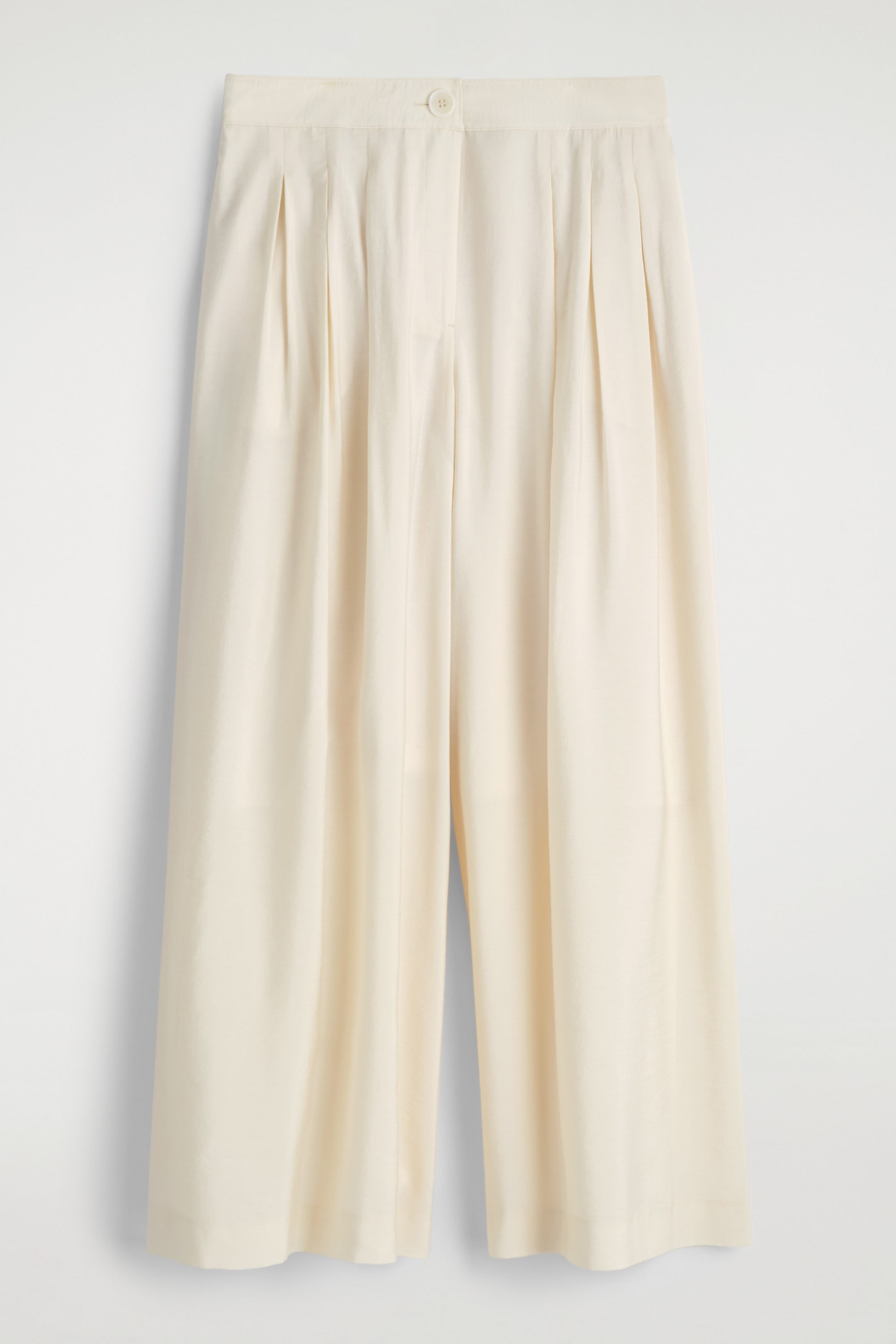 PLEATED MODAL WIDE-LEG TROUSERS