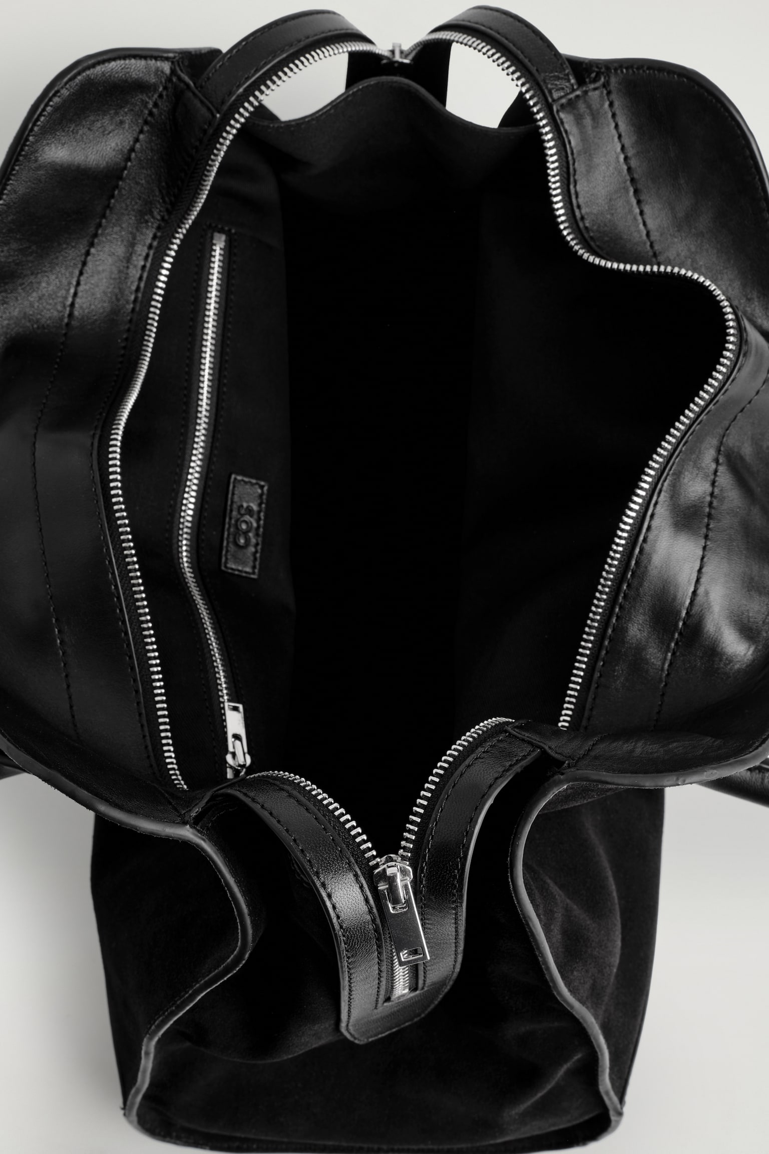 GEANTĂ TOTE AVENUE - PIELE INTOARSĂ - NEGRU - 4