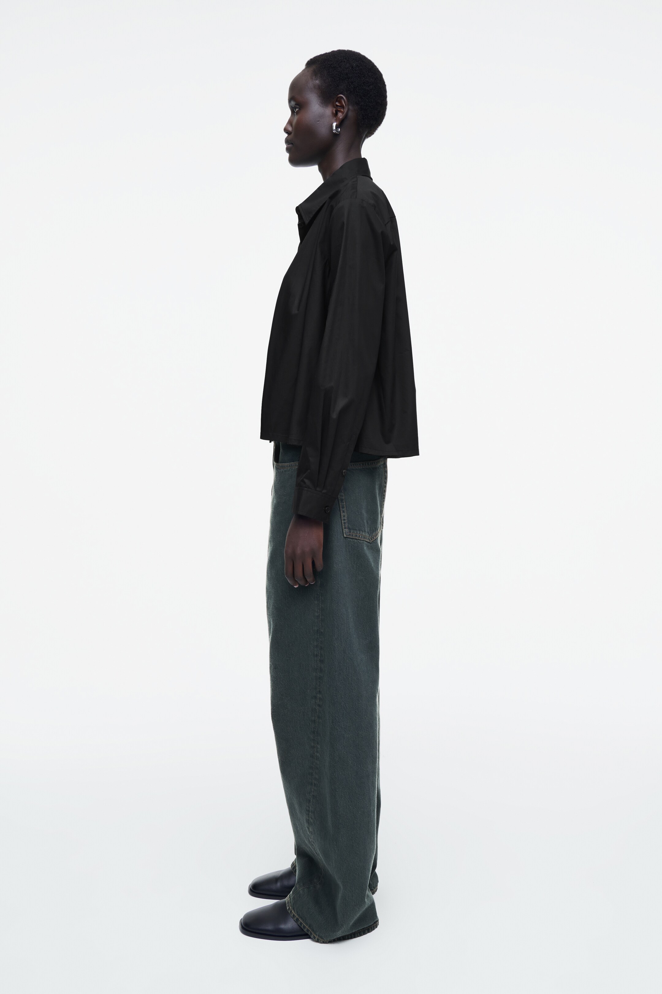 Agrandir l'image: CHEMISE DÉCONTRACTÉE ÉVASÉE EN COTON - NOIR - FEMME | H&M FR 2