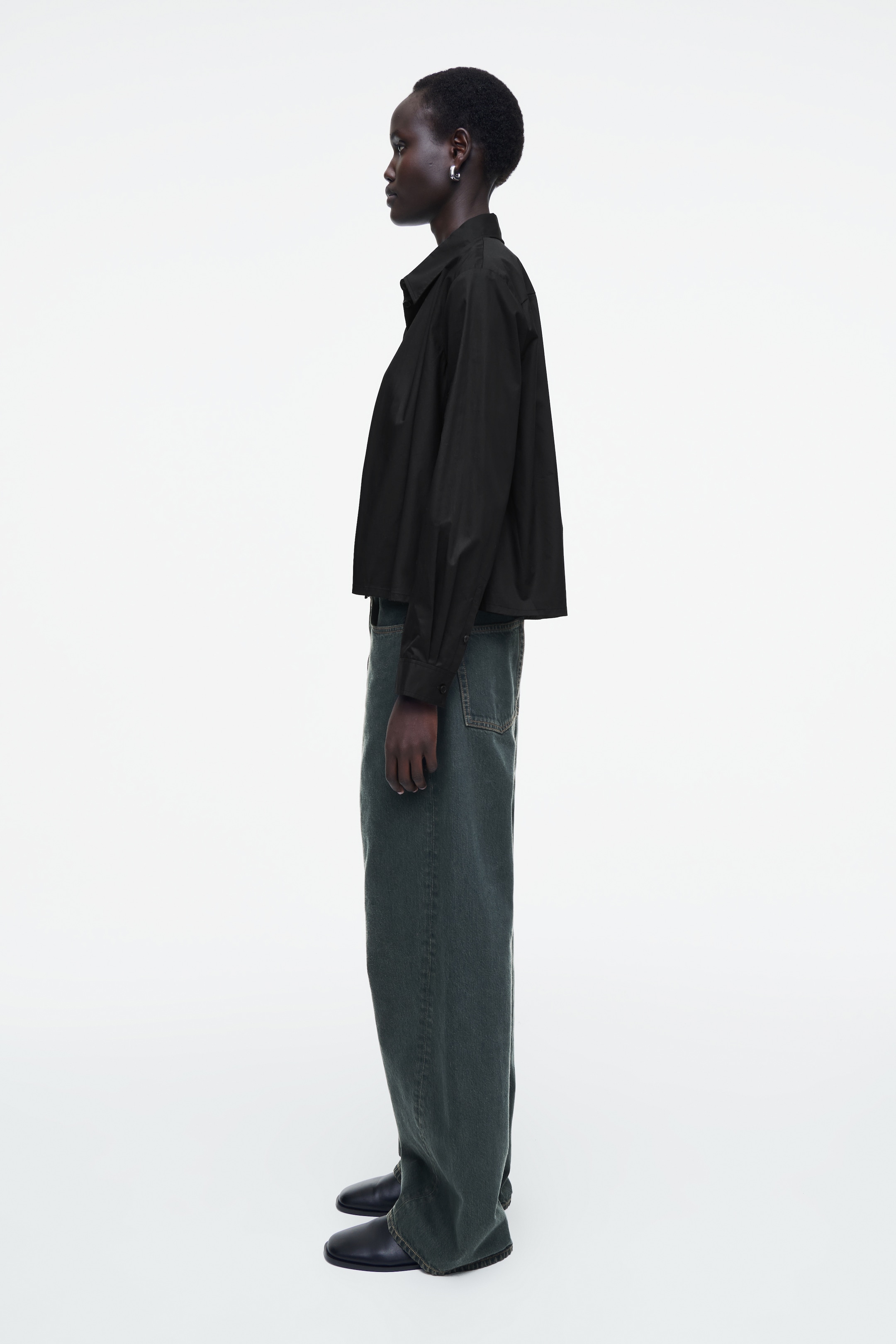 Agrandir l'image: CHEMISE DÉCONTRACTÉE ÉVASÉE EN COTON - NOIR - FEMME | H&M CH 5