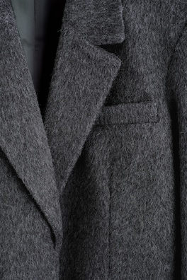 BRUSHED-WOOL BLAZER — CHARCOAL MÉLANGE 7