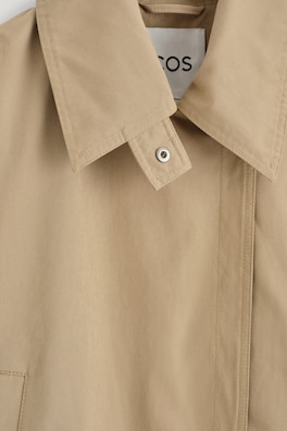 ROUNDED SHORT TRENCH COAT — BEIGE 8