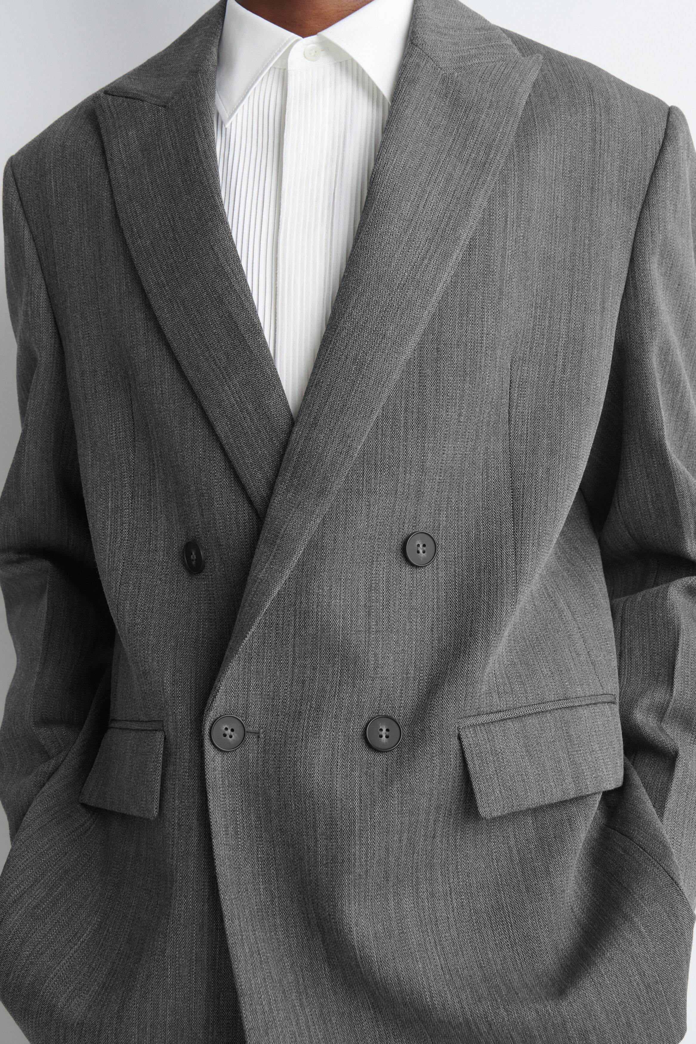 DOUBLE-BREASTED WOOL BLAZER - thumbnail 6