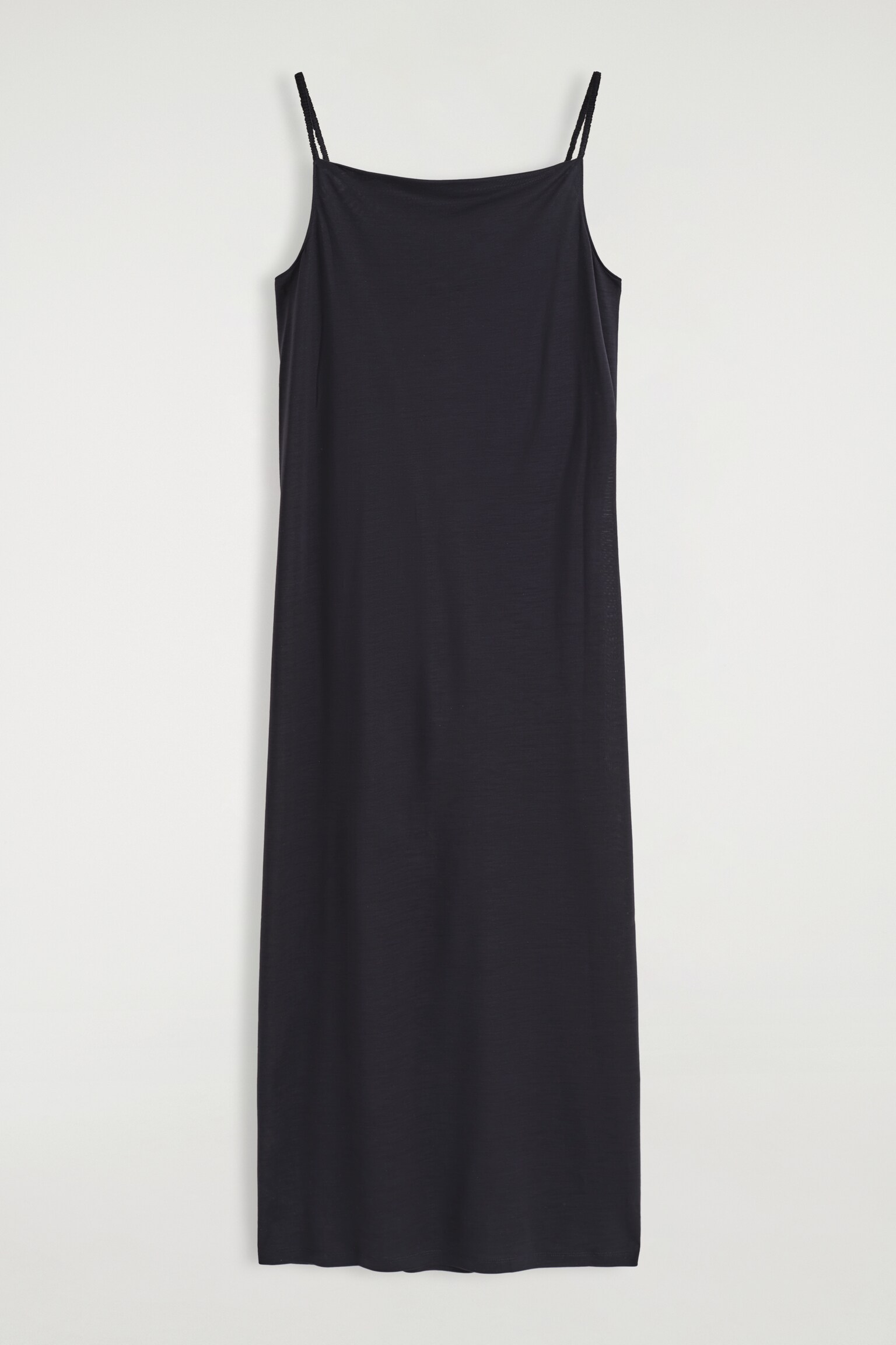 VESTIDO DE TIRANTES CON CUELLO CUADRADO - AZUL MARINO - 2
