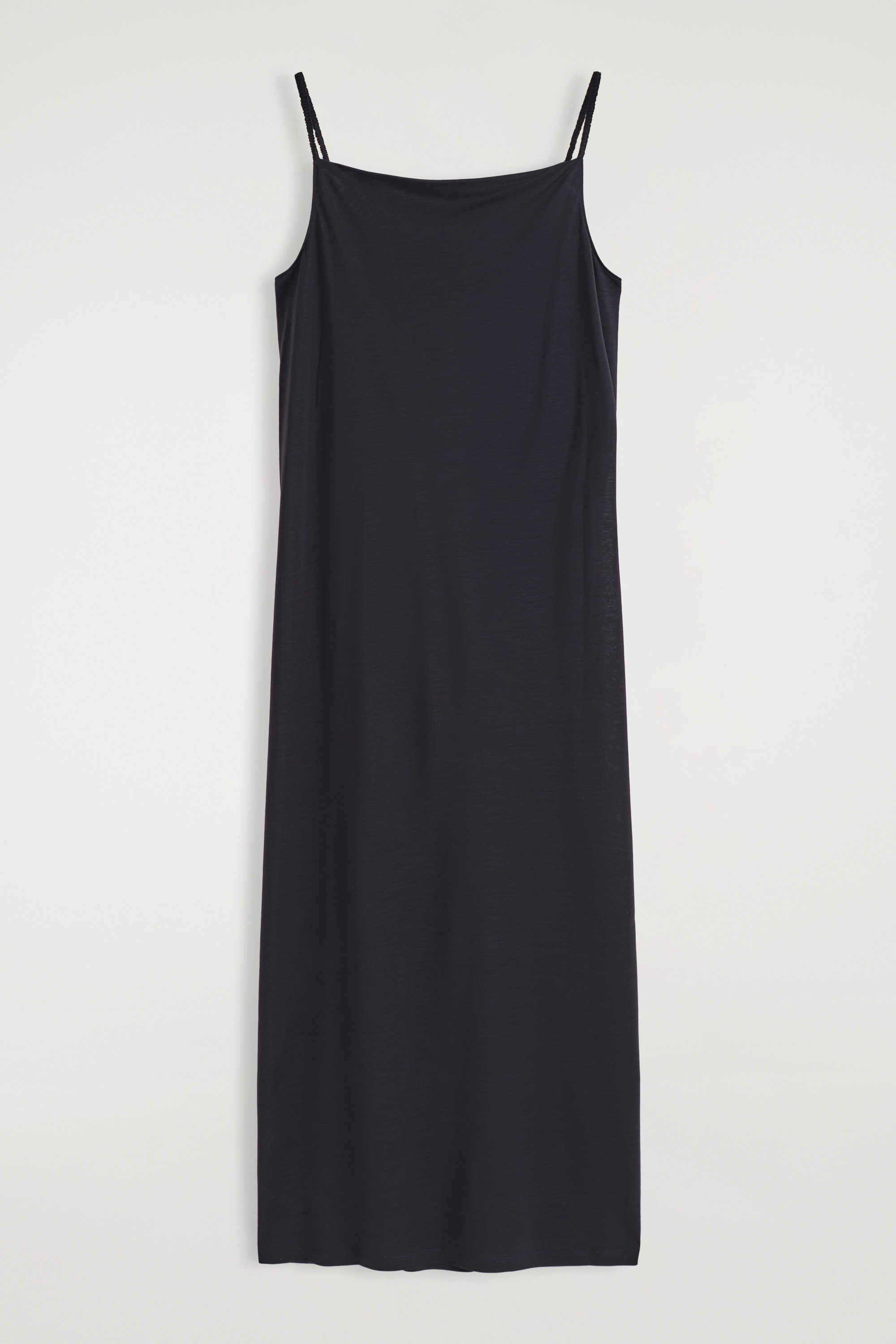 SQUARE-NECK STRAPPY JERSEY DRESS - NAVY | COS US