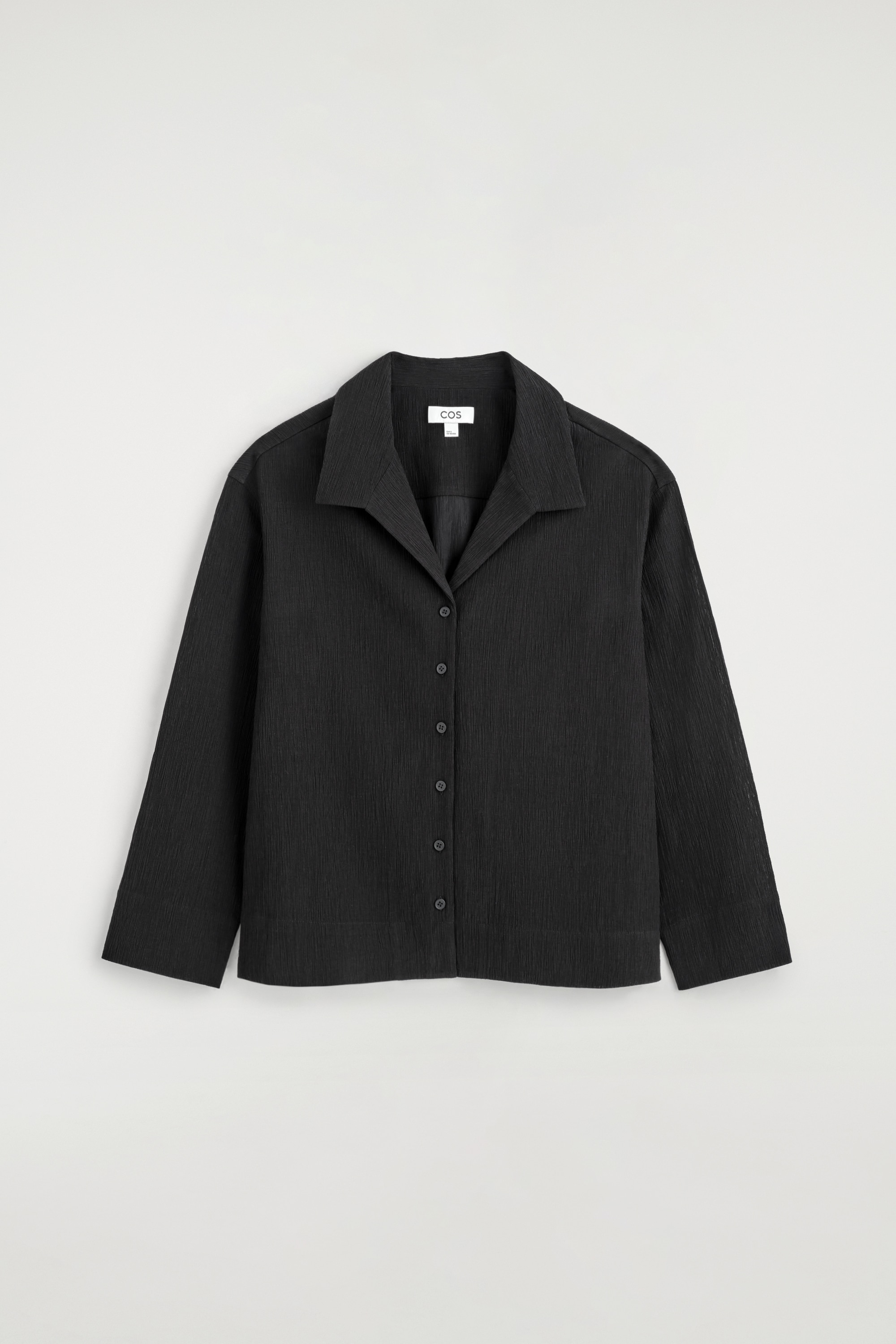 CAMISA TEXTURA ARRUGADA - NEGRO/MARRÓN CLARO