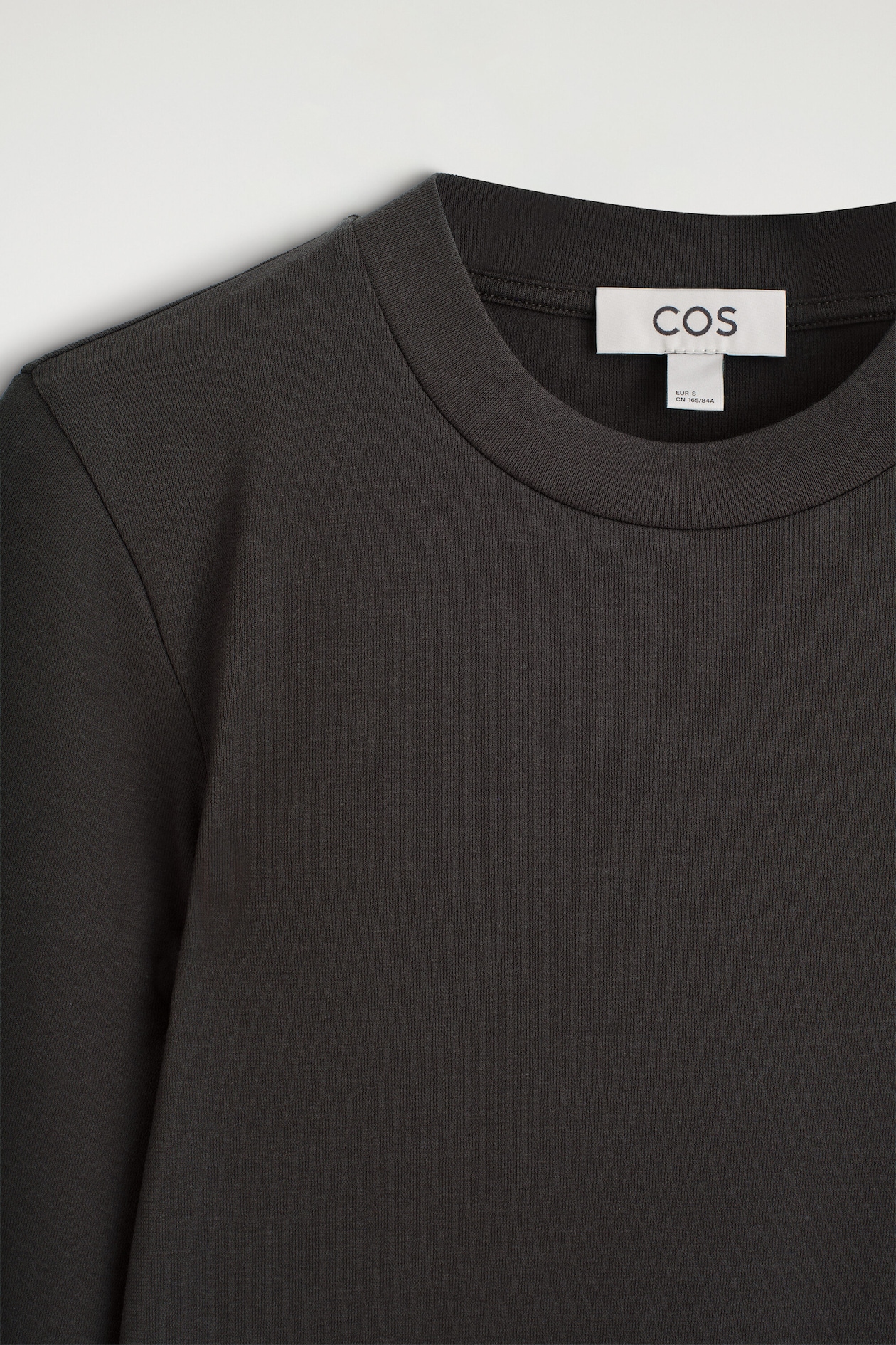 CREPE-JERSEY LONG-SLEEVED T-SHIRT — BROWN