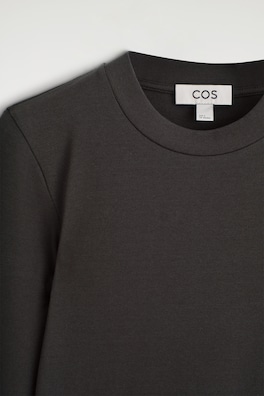 CREPE-JERSEY LONG-SLEEVED T-SHIRT — BROWN 7