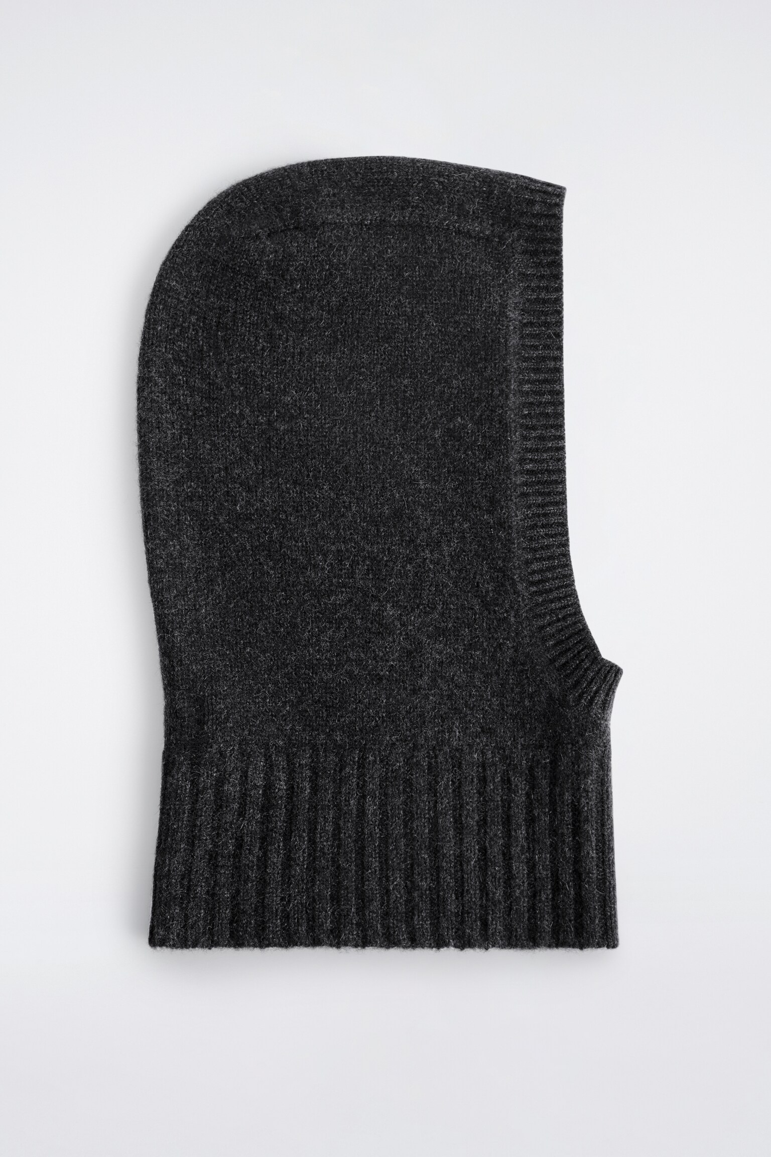 CASHMERE BALACLAVA - BLACK MÉLANGE/BEIGE MÉLANGE - 2