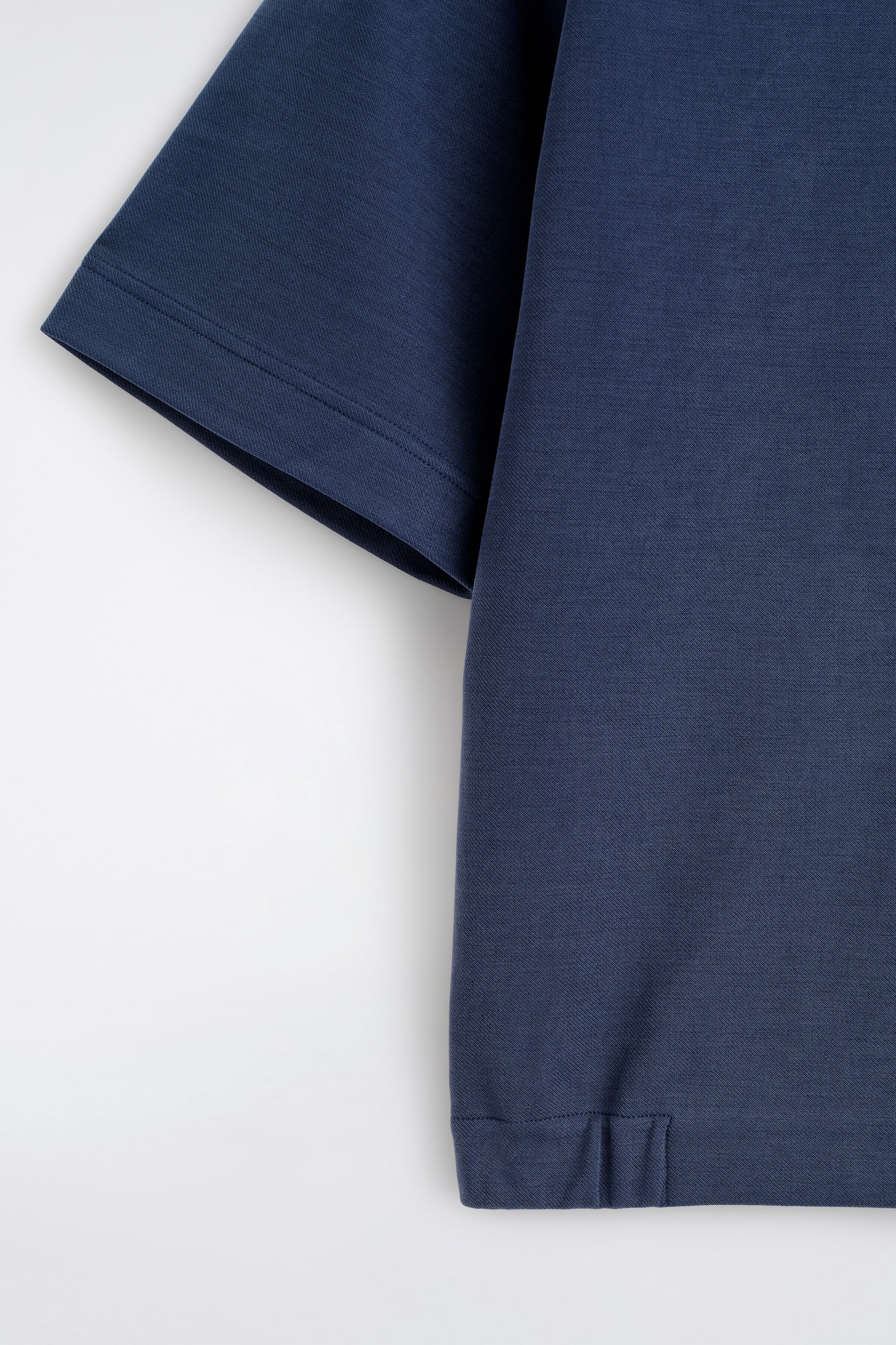 POLO DE TWILL DE ALGODÓN CON DOBLADILLO ELÁSTICO - AZUL MARINO - 4