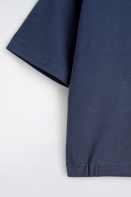 JERSEY-BONDED COTTON-TWILL POLO SHIRT — NAVY 6