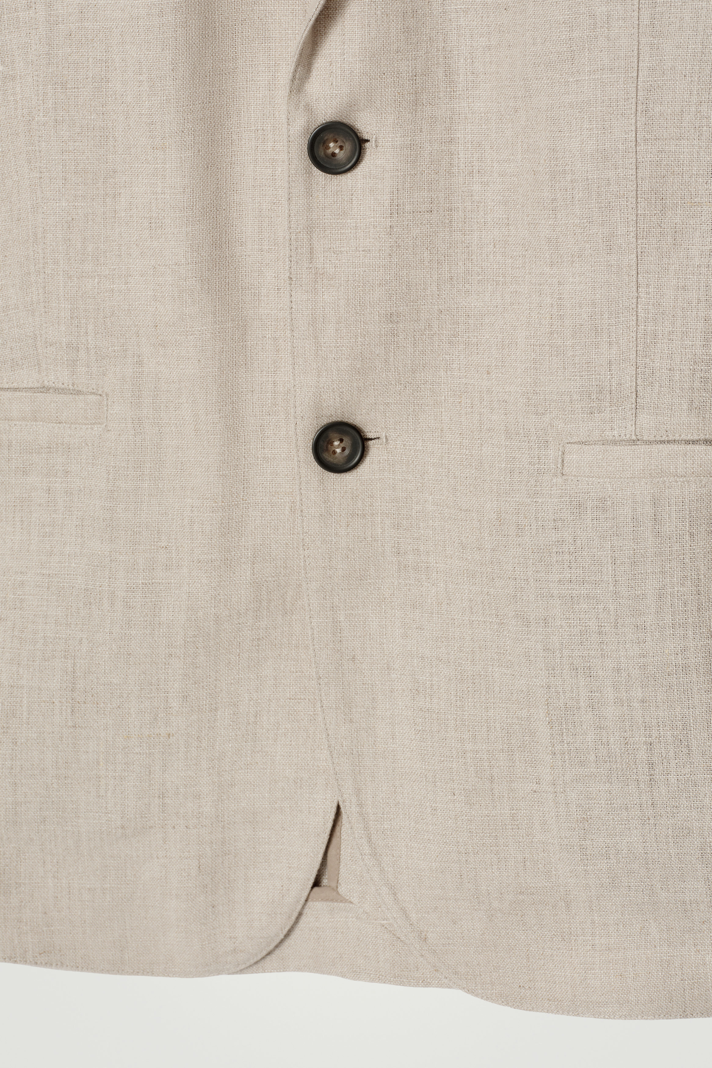 SINGLE-BREASTED LINEN BLAZER - BEIGE / UNDYED | COS