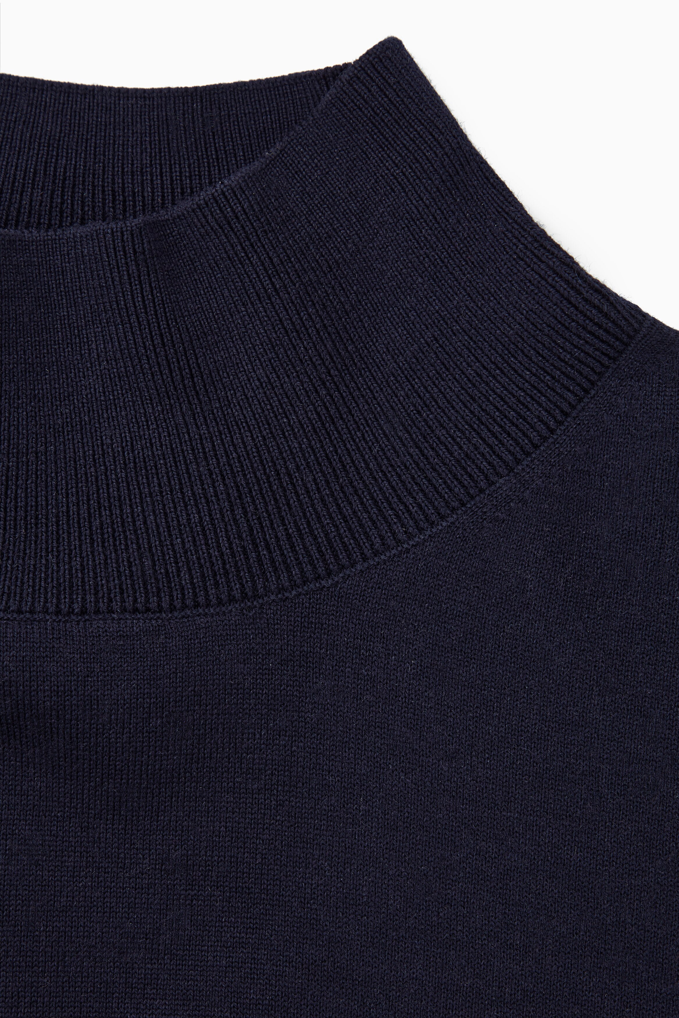 DOUBLE-FACED WOOL TURTLENECK SWEATER - DARK NAVY | COS US
