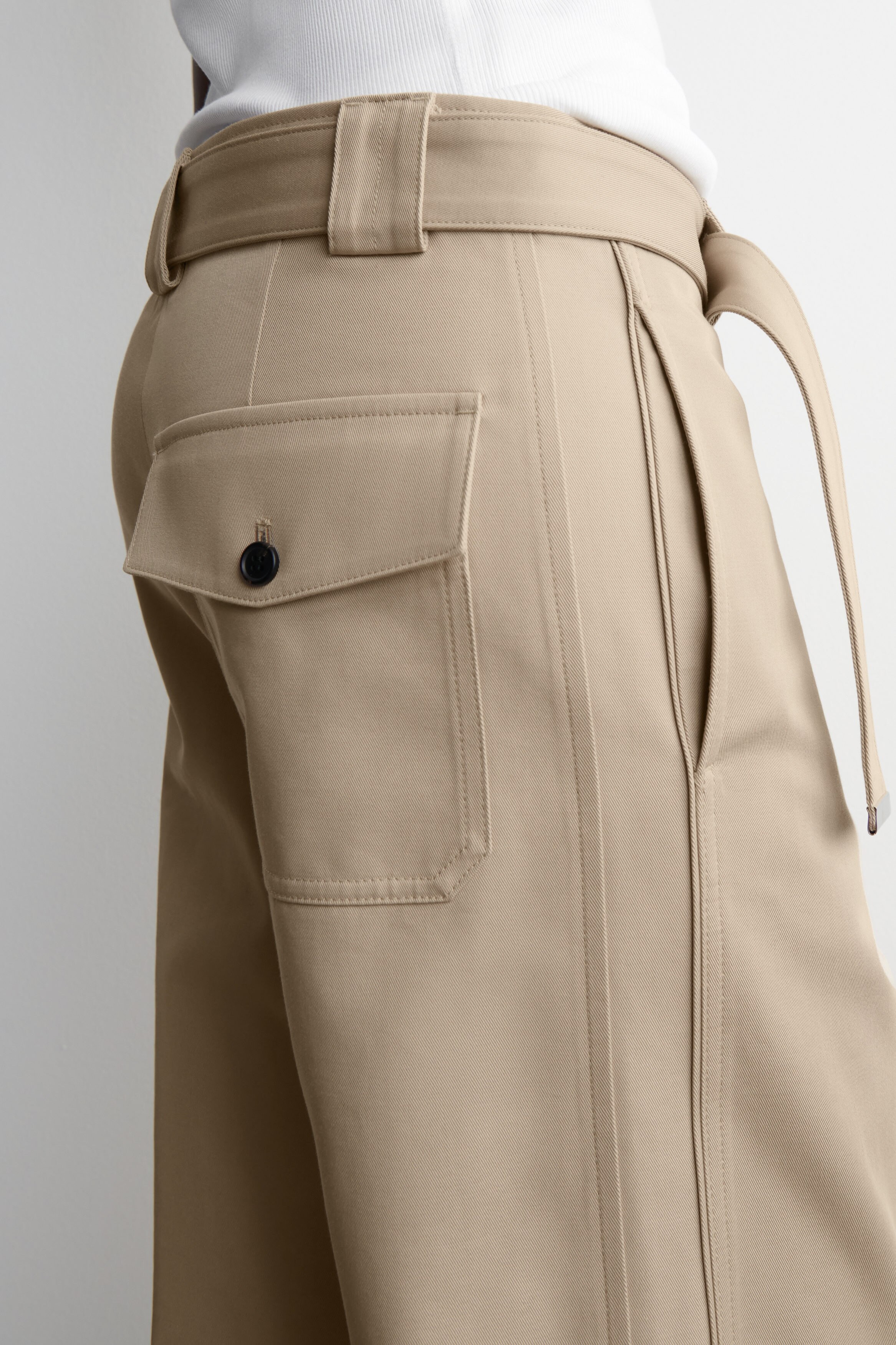 【LIDNM】24SS WOOL LINEN BELTED PANTS サイズL LIDNM】WOOL LINEN BELTED PANTS