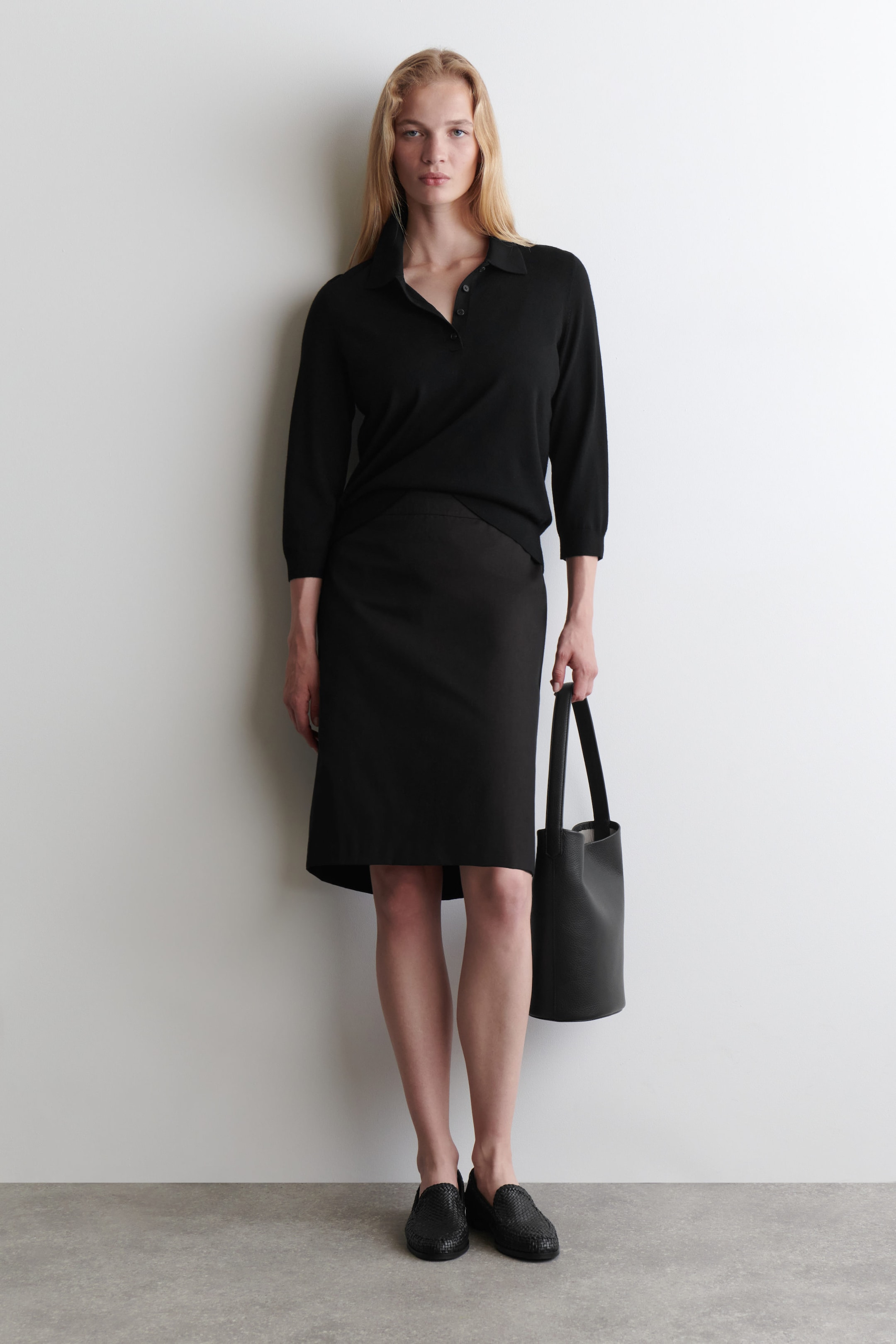 MERINO WOOL POLO SWEATER