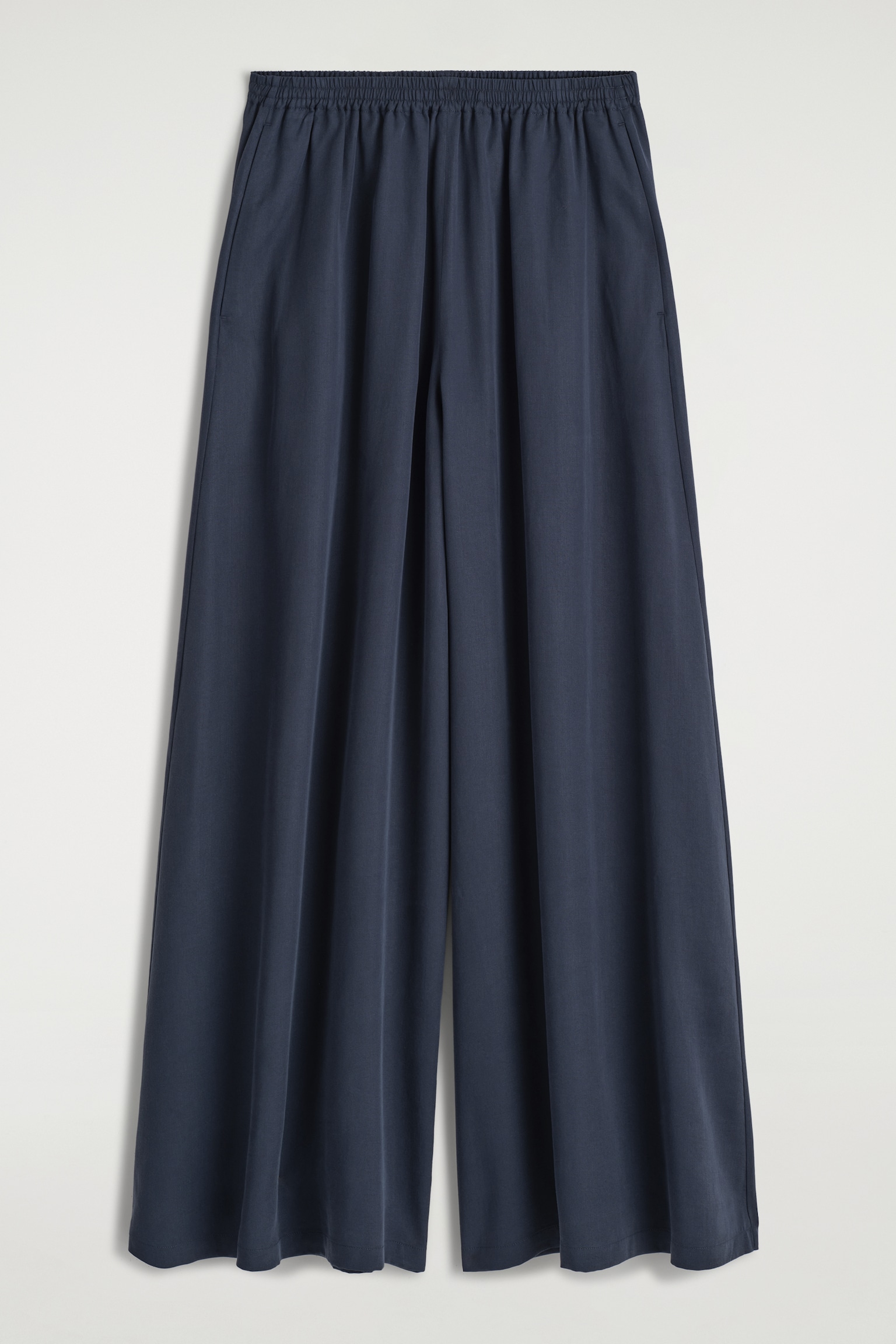 PALAZZO-HOSE AUS TWILL - NAVYBLAU/SCHWARZ