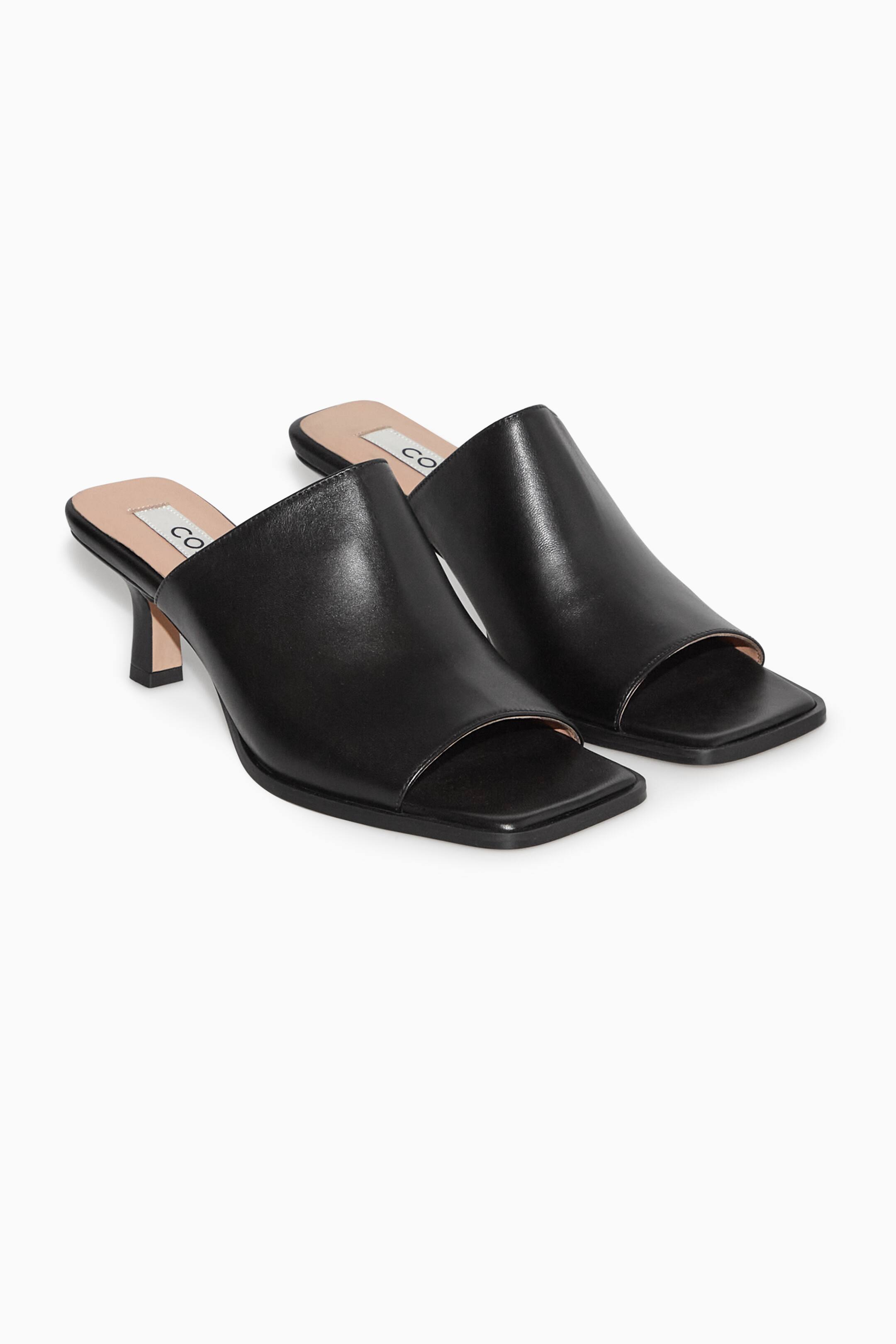 Grotere afbeelding bekijken: LEATHER MULES - BLACK - DAMES | H&M NL 1