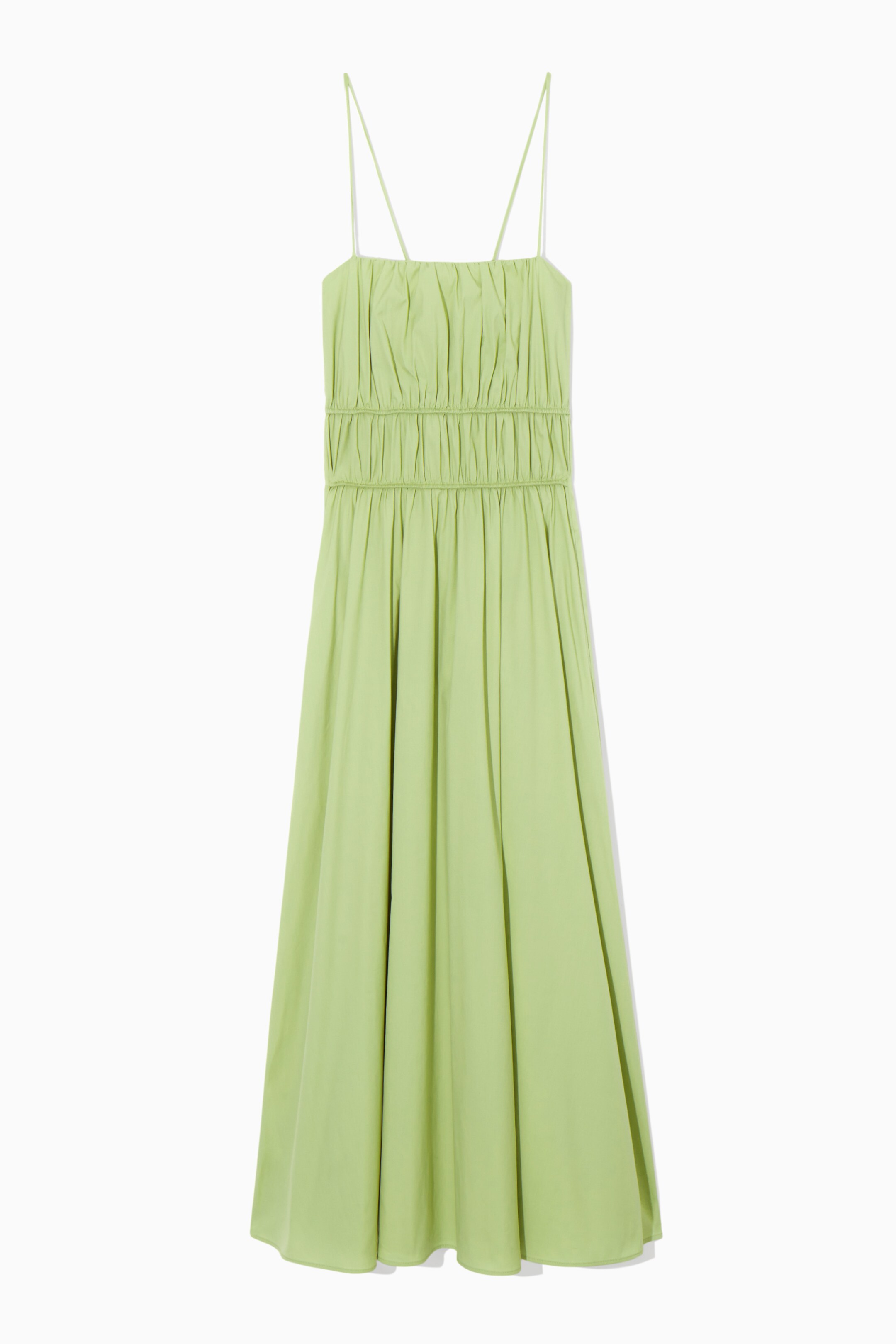 View larger image: GATHERED BUSTIER MIDI DRESS - LIGHT GREEN - Ladies | H&M GB 1
