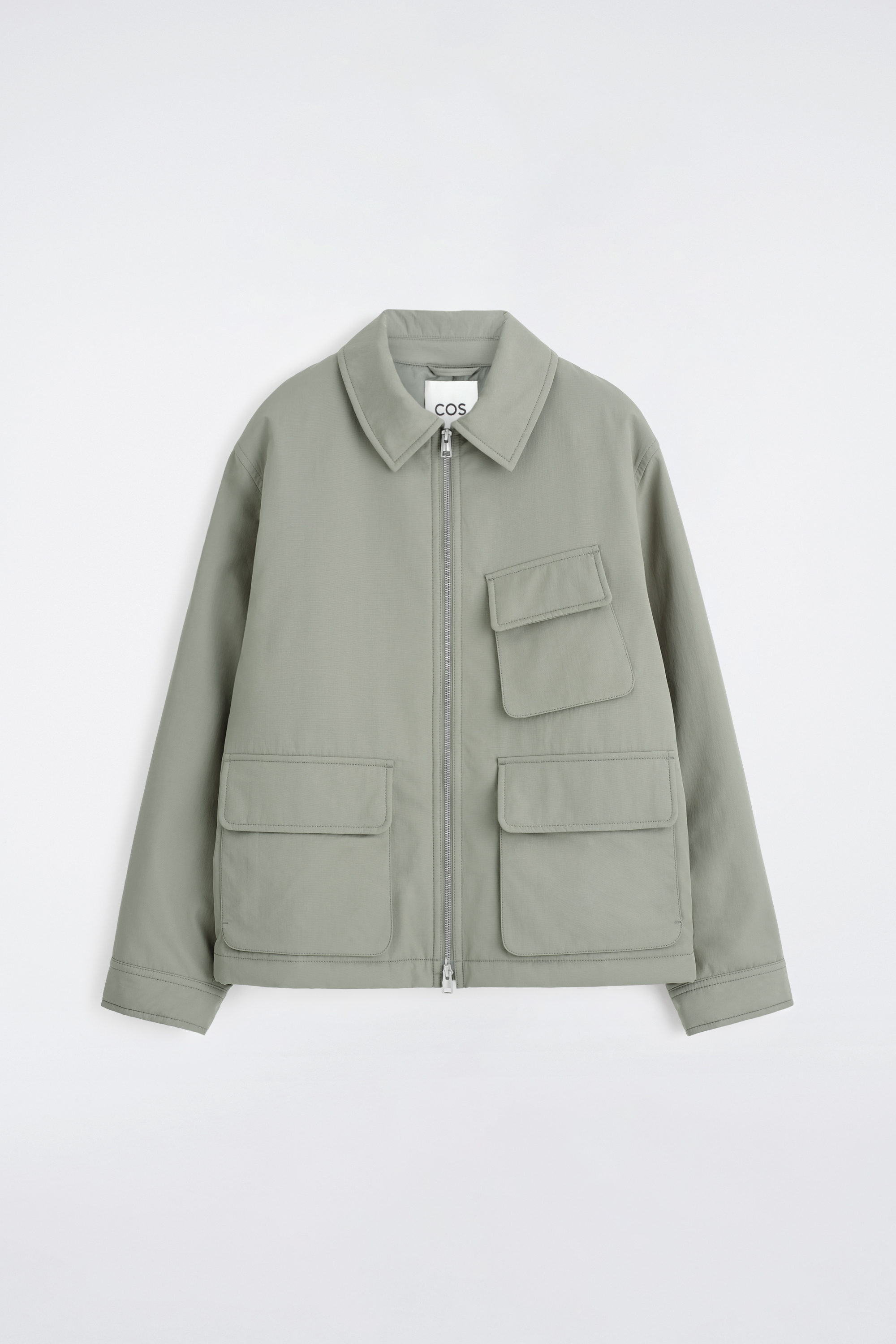 PADDED NYLON UTILITY JACKET - SAGE GREEN | COS US