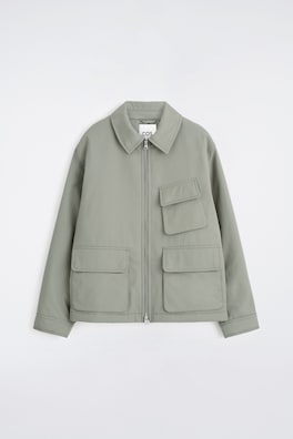 PADDED NYLON UTILITY JACKET — SAGE GREEN 8