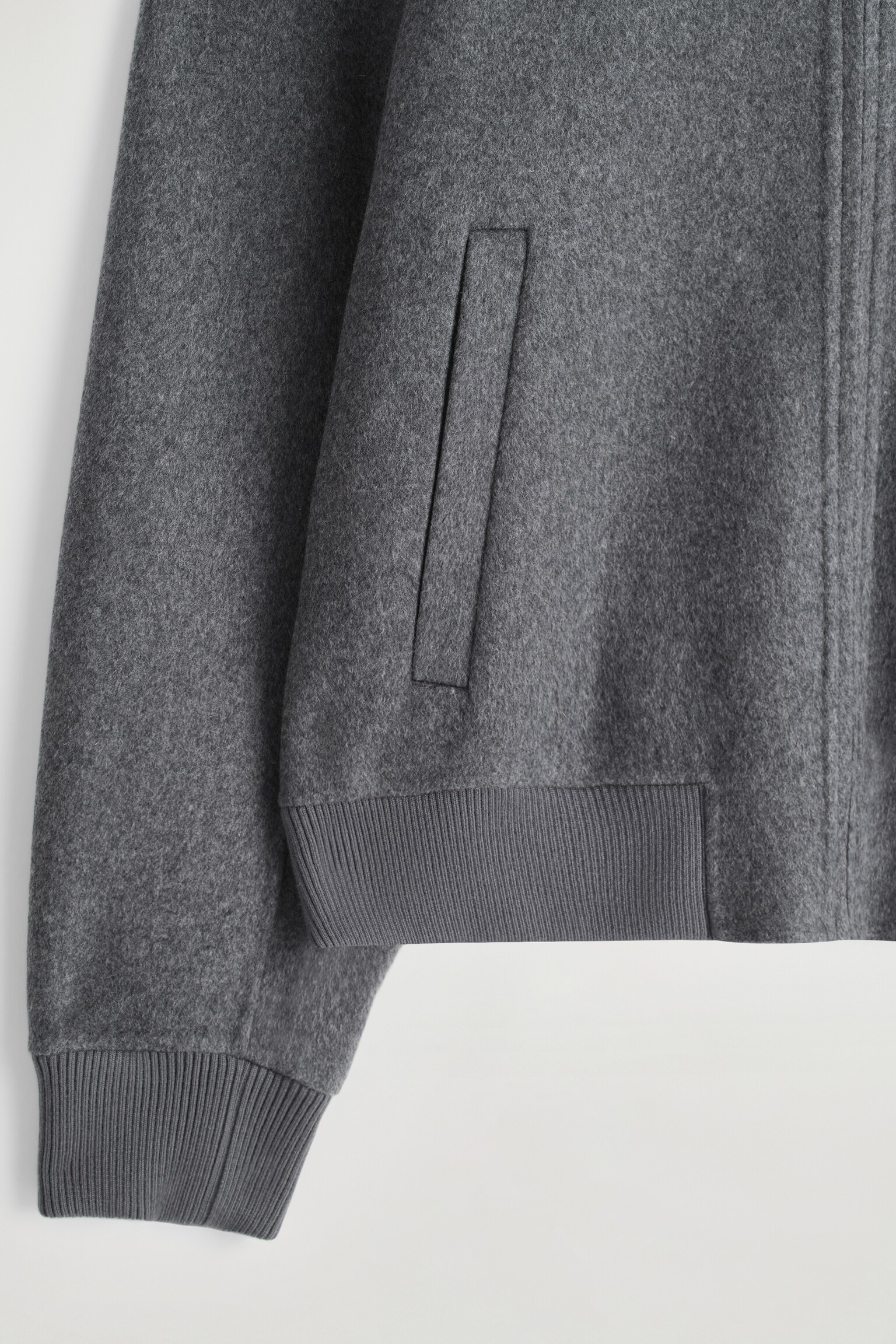 CHAQUETA BOMBER DE LANA - GRIS OSCURO - 3