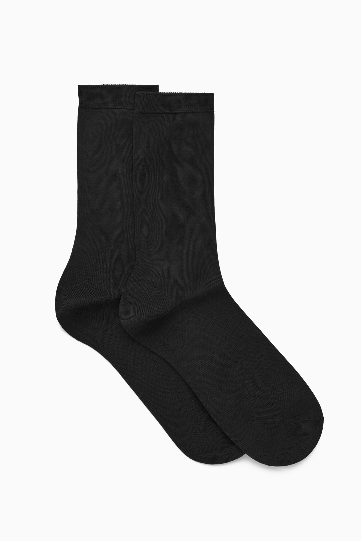 CHAUSSETTES COTON MERCERISÉ - LOT DE 2 - NOIR