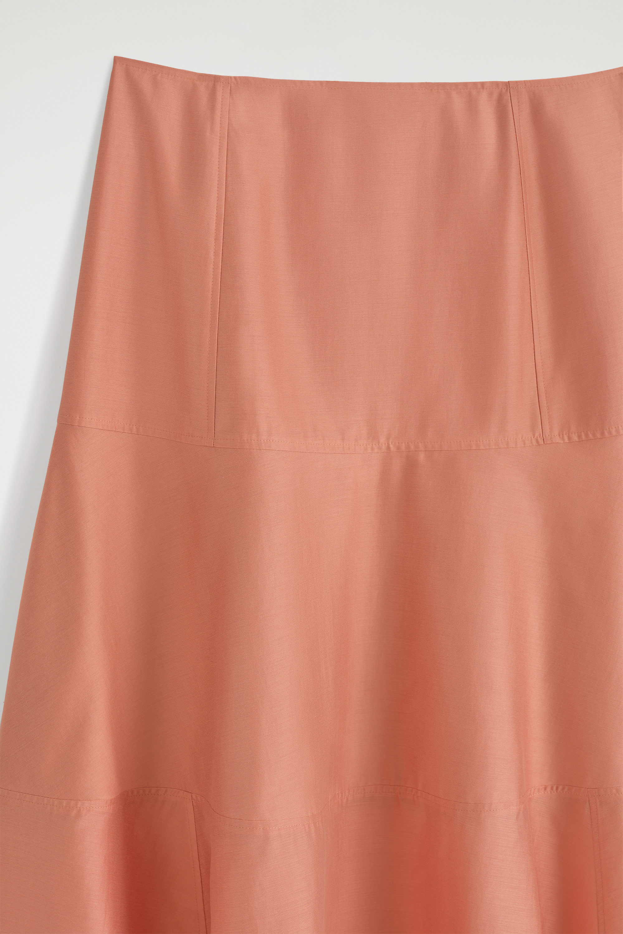 PANELED A-LINE MIDI SKIRT - PEACH | COS