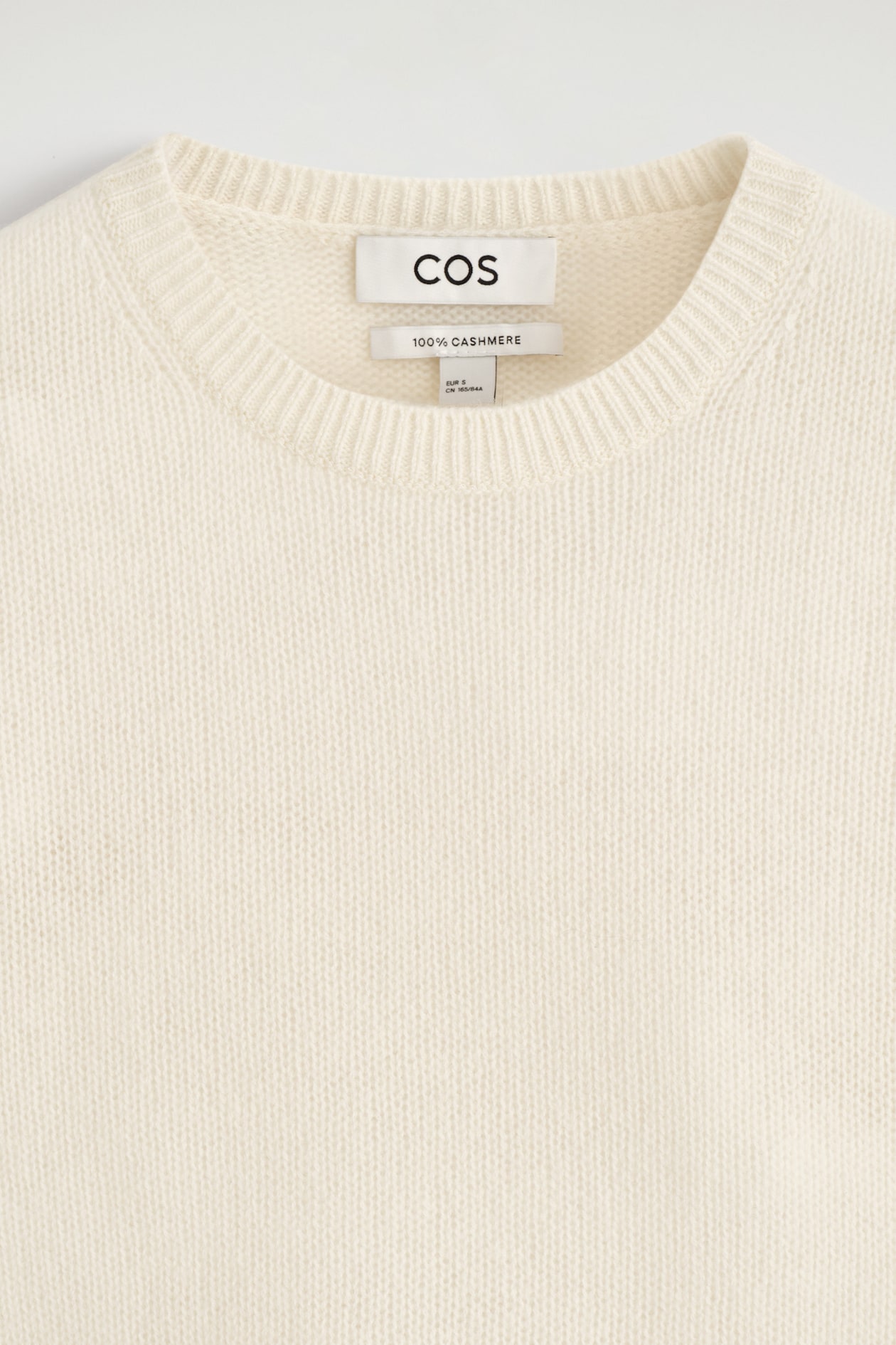 PURE CASHMERE T-SHIRT — CREAM