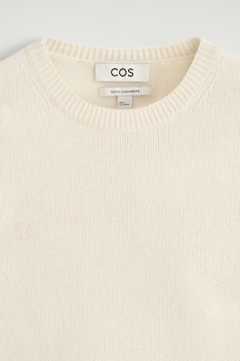 PURE CASHMERE T-SHIRT — CREAM 6