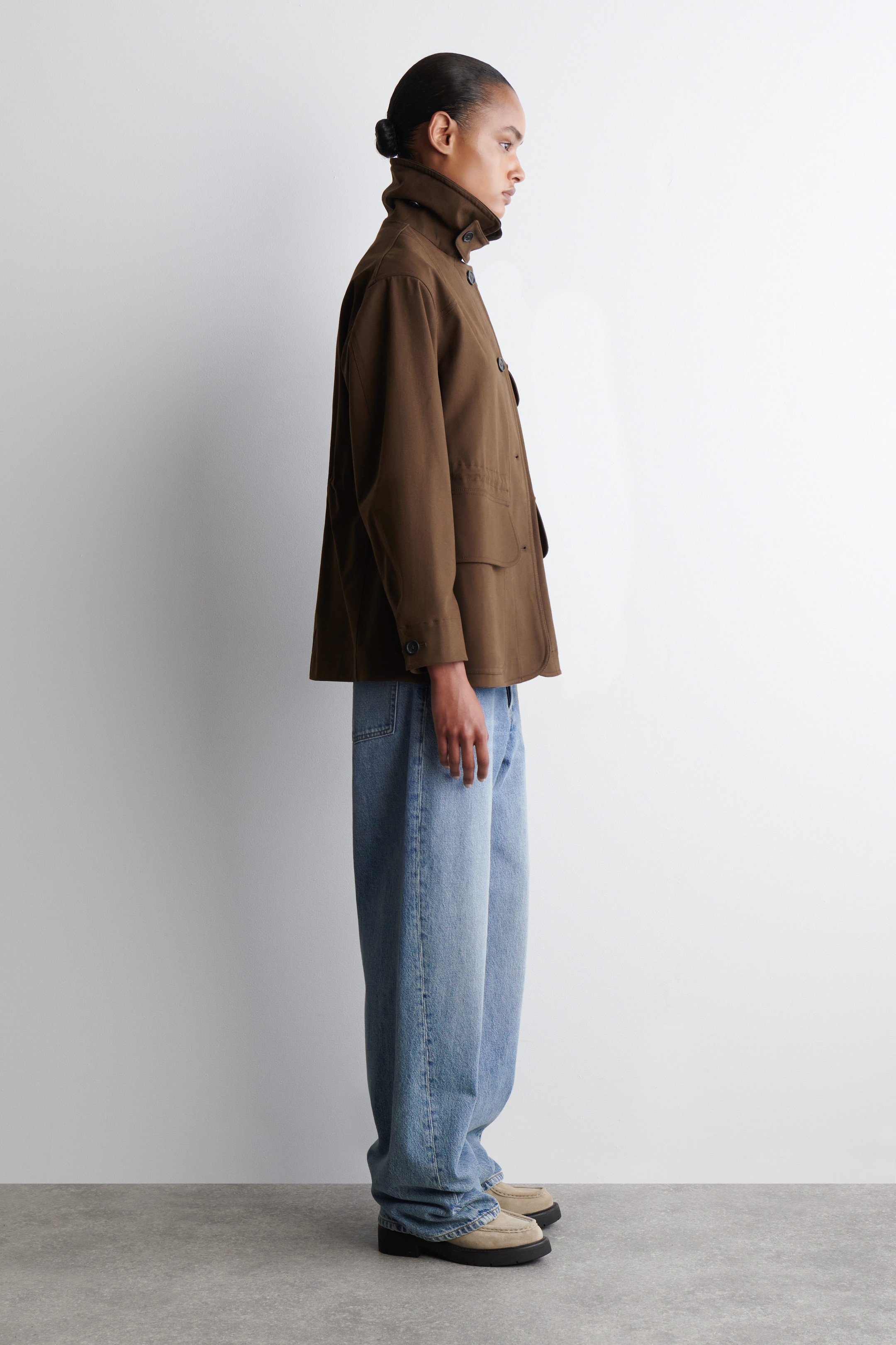 BOTTINES À LACETS EN DAIM