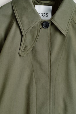 A-LINE COTTON-TWILL JACKET — KHAKI 6