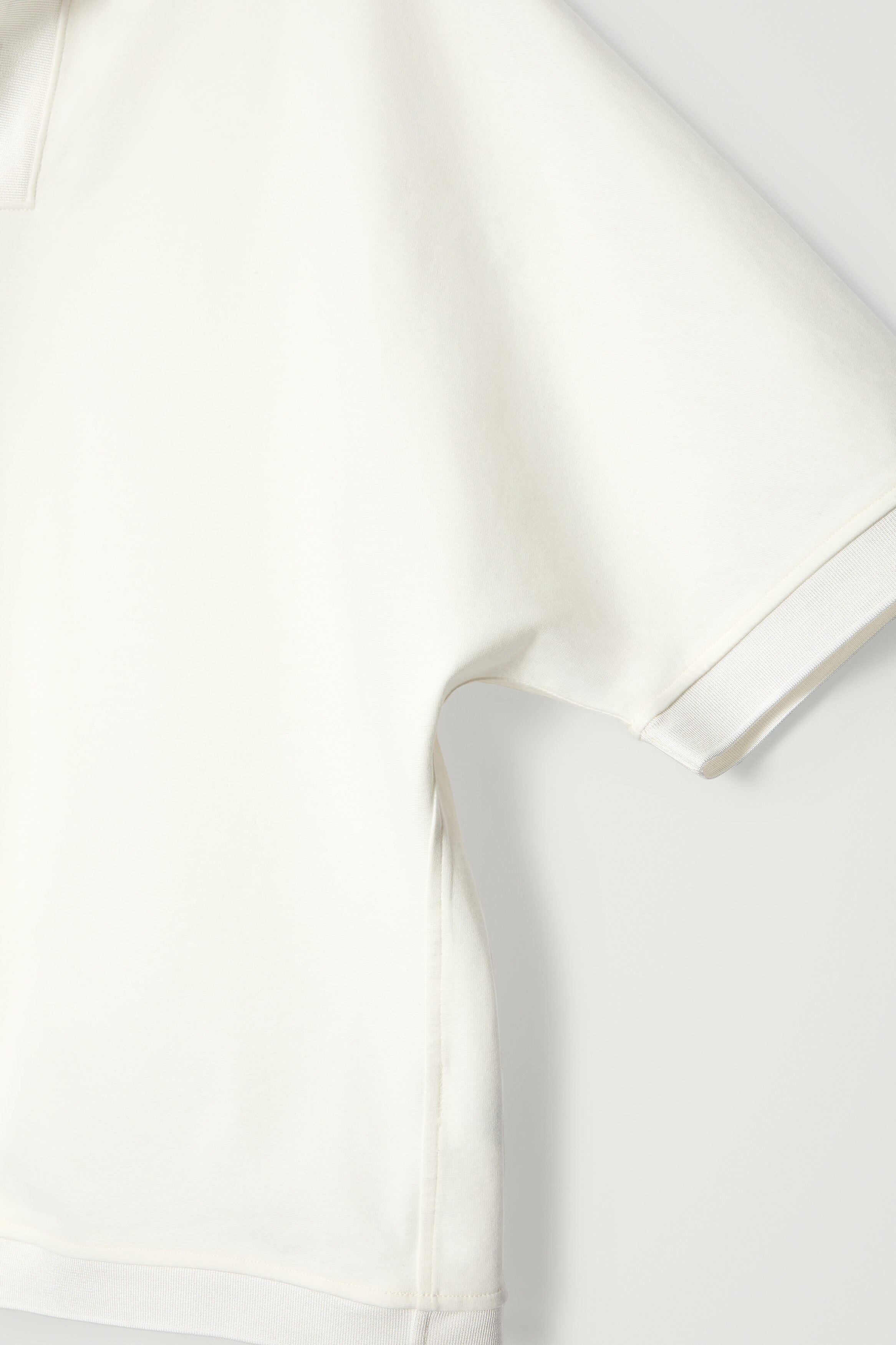 さらに100円引き◆ ◆Open Collar Polo T-Shirt White Premium Cotton Polo Shirt SS25 27902811 | Zegna CZ