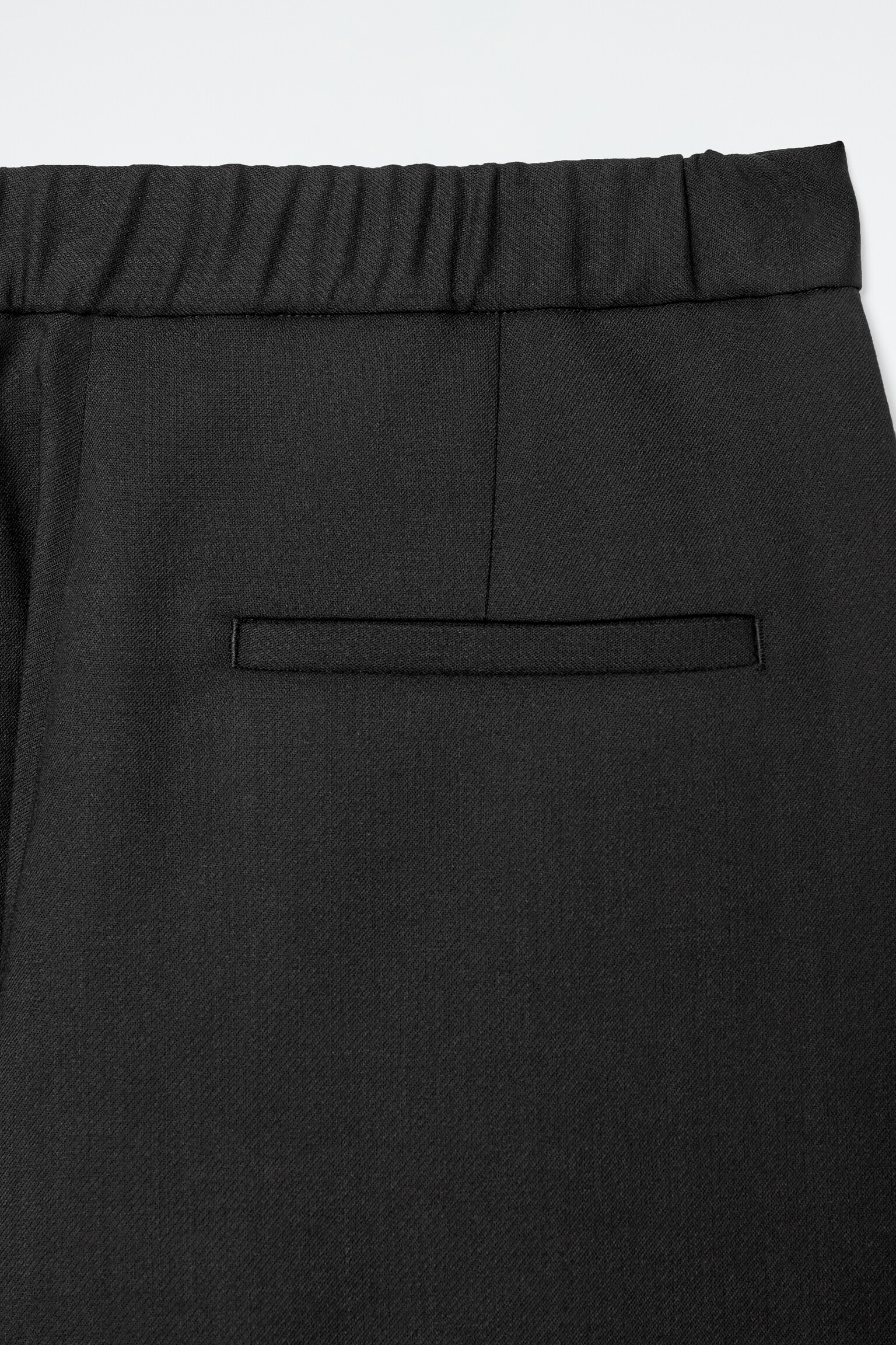 WOOL-BLEND WIDE-LEG TROUSERS - BLACK - 3