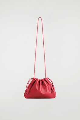 MINI CAVATELLI CLUTCH BAG - LEATHER — RED 7