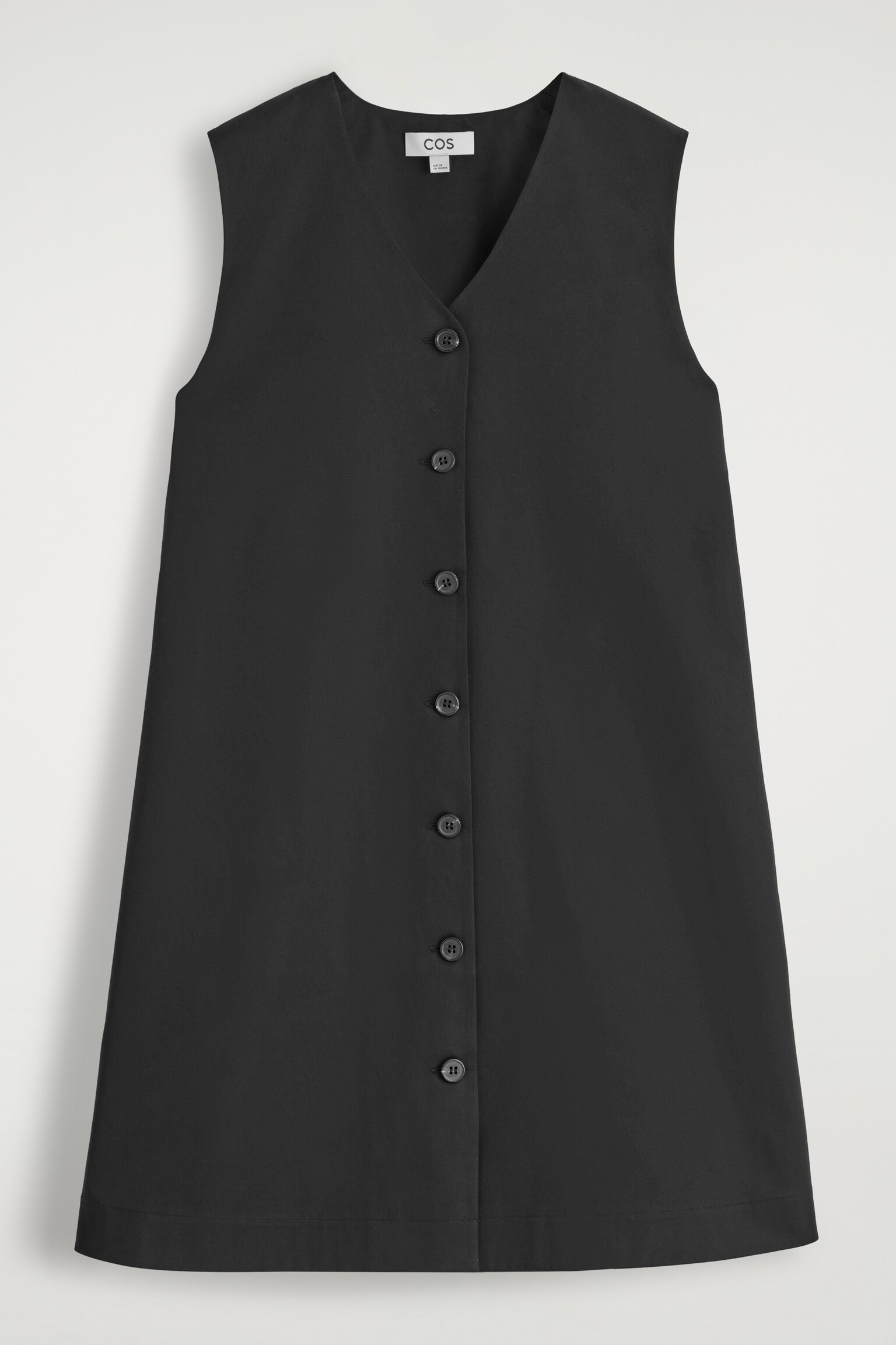 VESTIDO CORTO DE ALGODÓN PIMA CON BOTONES - NEGRO/ROSA/ROSA - 2