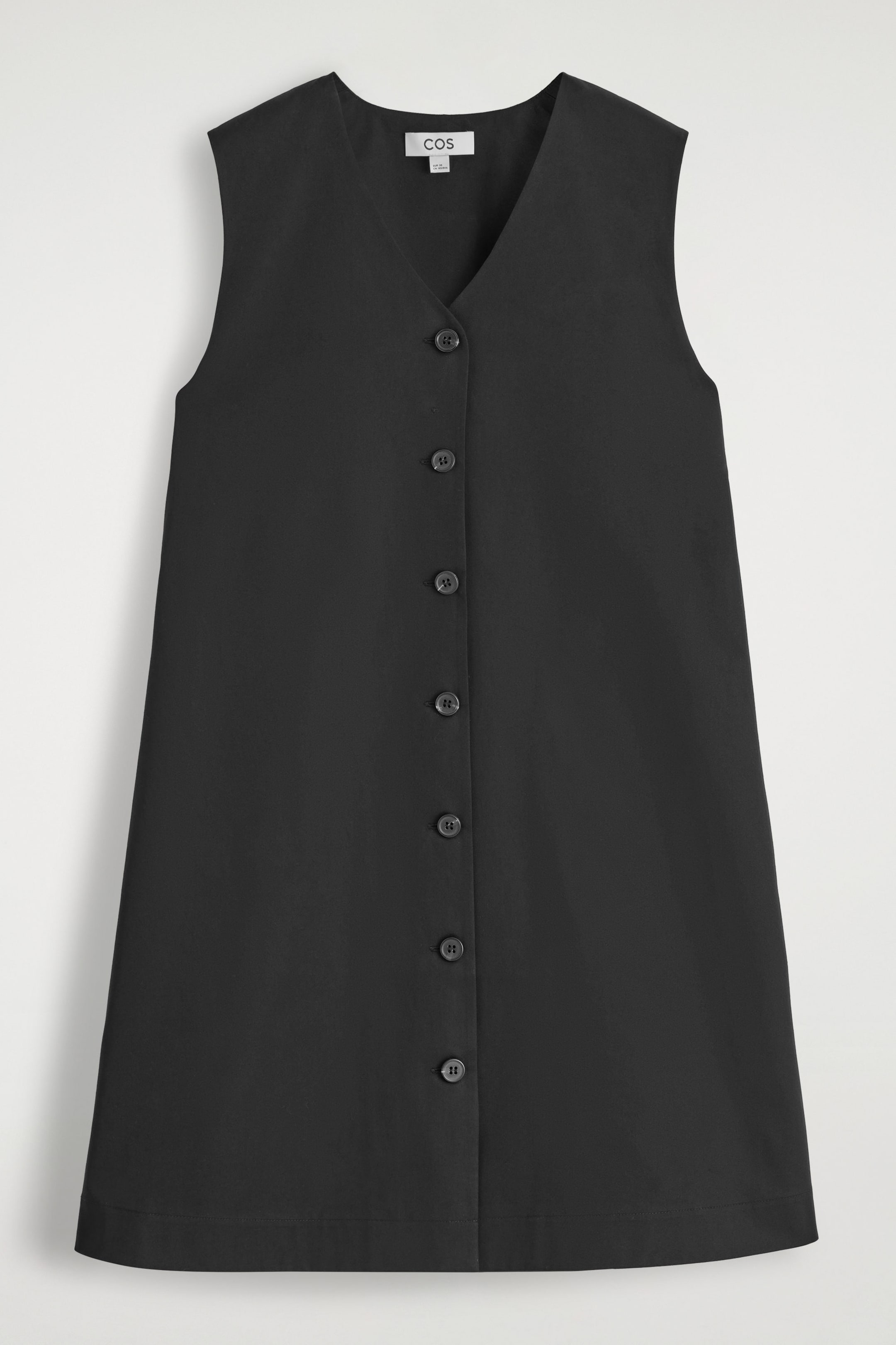 BUTTONED PIMA COTTON MINI DRESS