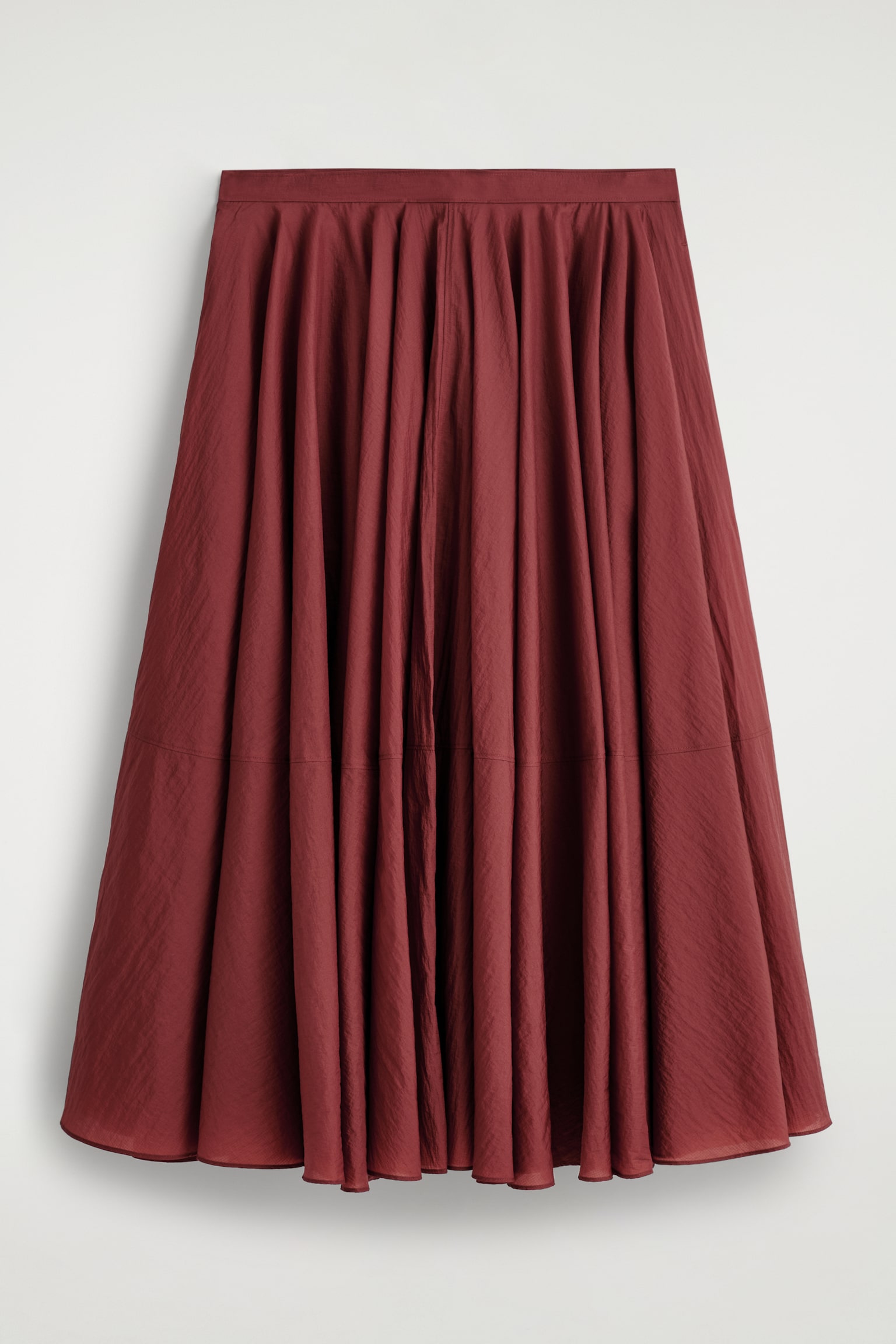 FALDA MIDI DE CORTE CIRCULAR - ROJO/NEGRO - 2