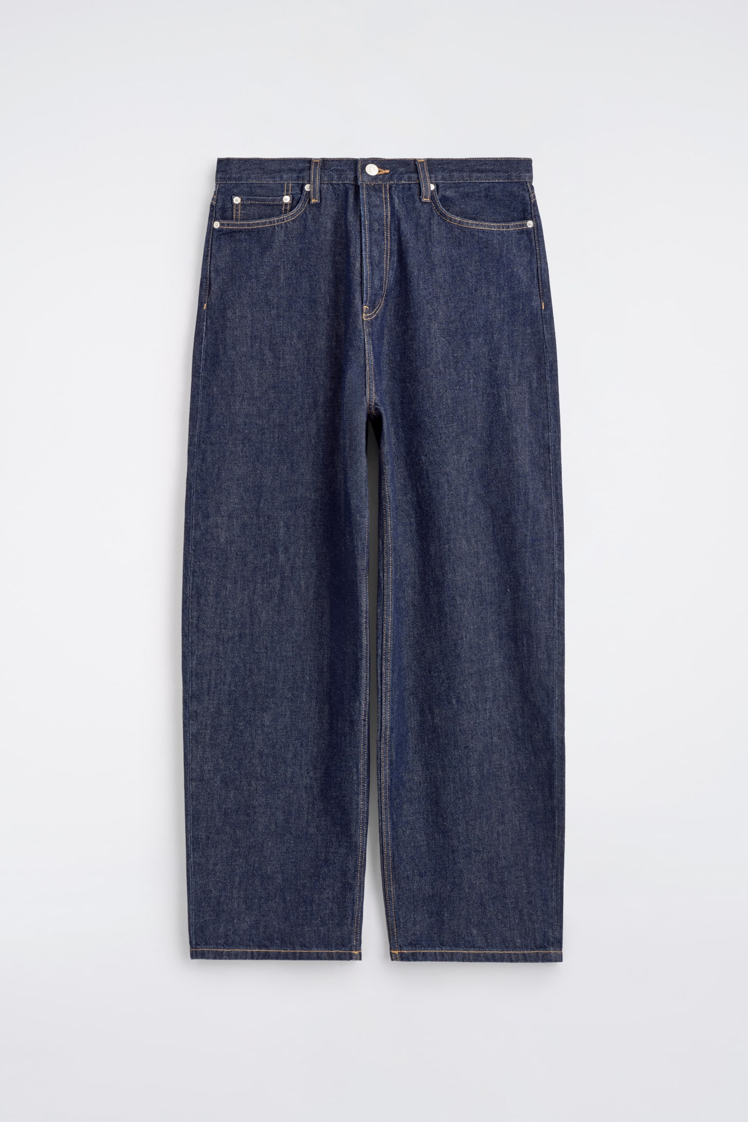 LOCKERE MALLOW JEANS MIT BARREL-BEIN - Dunkelblau/BEIGE - 1