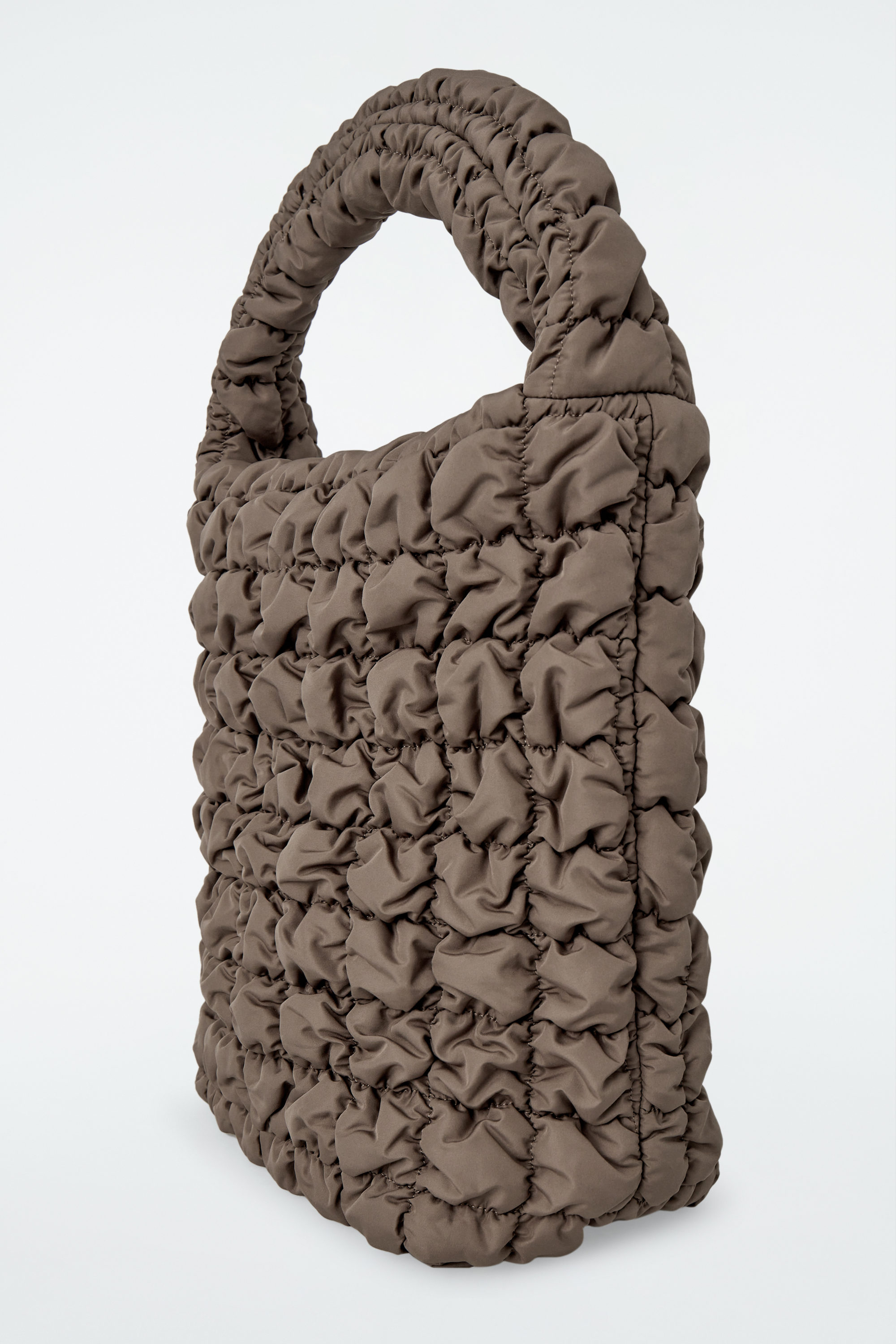 トートバッグ COS Quilted Mini Tote Bag QUILTED MINI TOTE BAG - DARK MOLE | COS