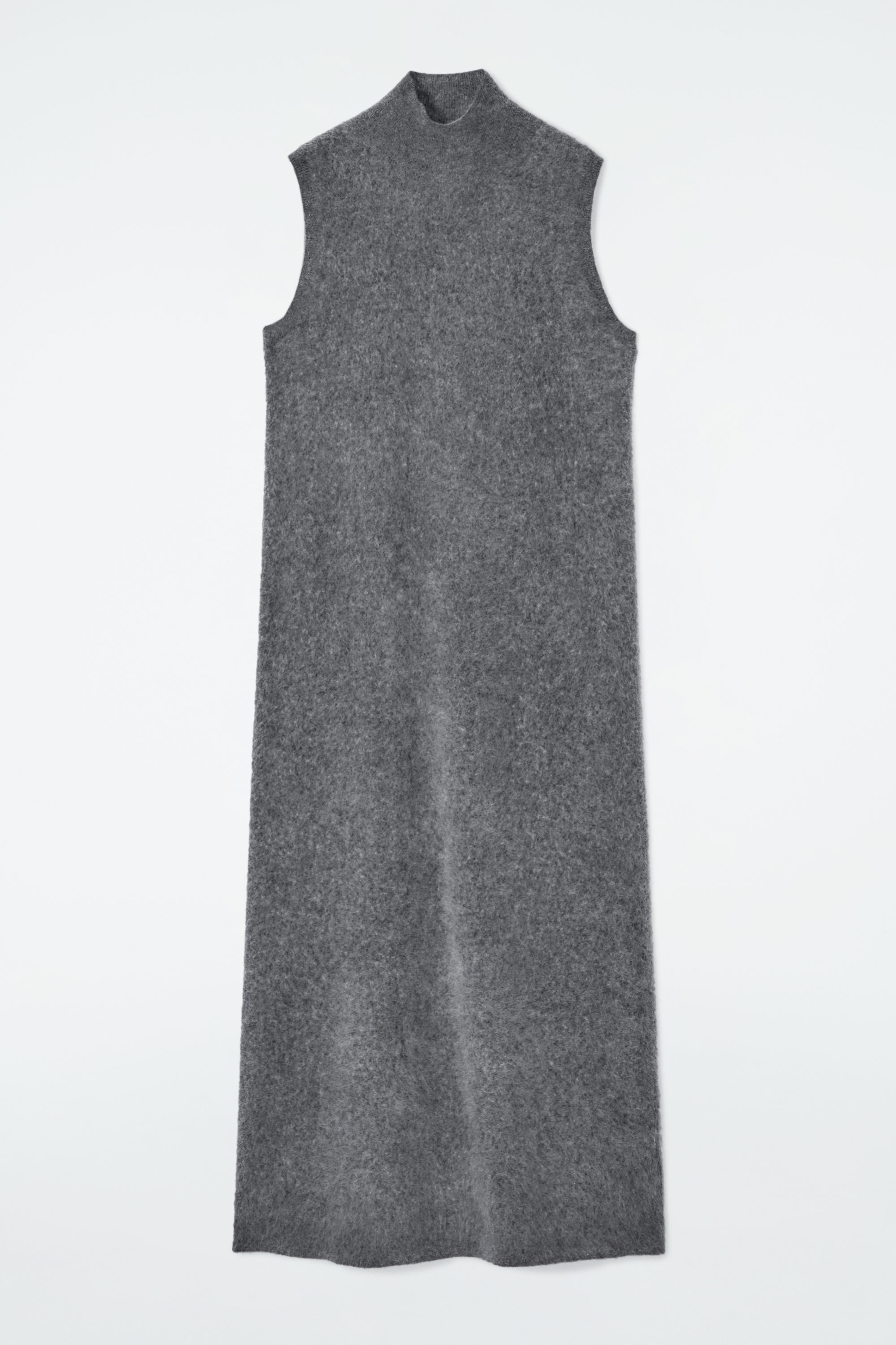 【THE MOZZ】[Premium] Wool Cashmere Sleeveless Long OP Wool--Cashmere-Blend-V-Neck-