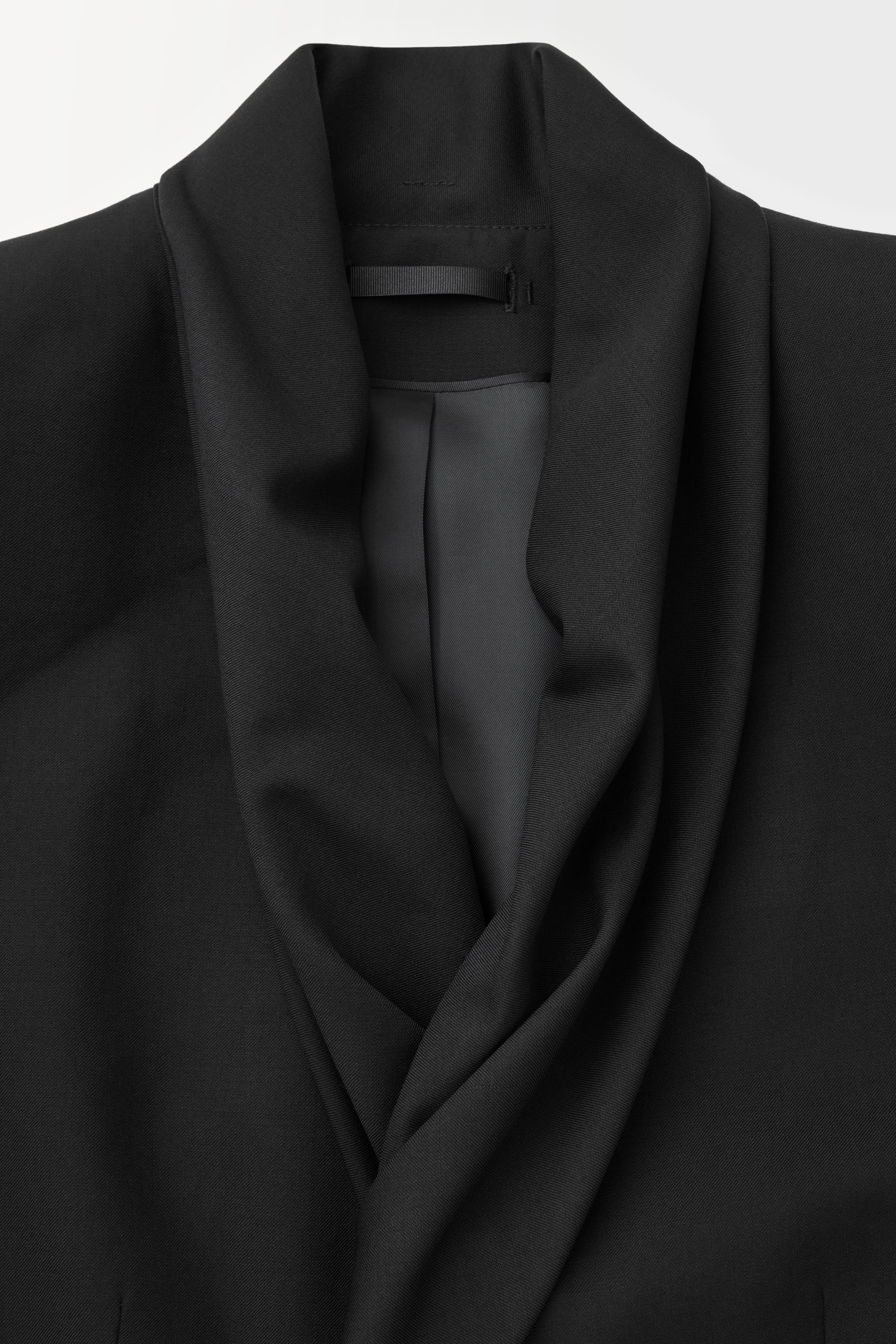 THE SHAWL-COLLAR WOOL BLAZER - BLACK | COS