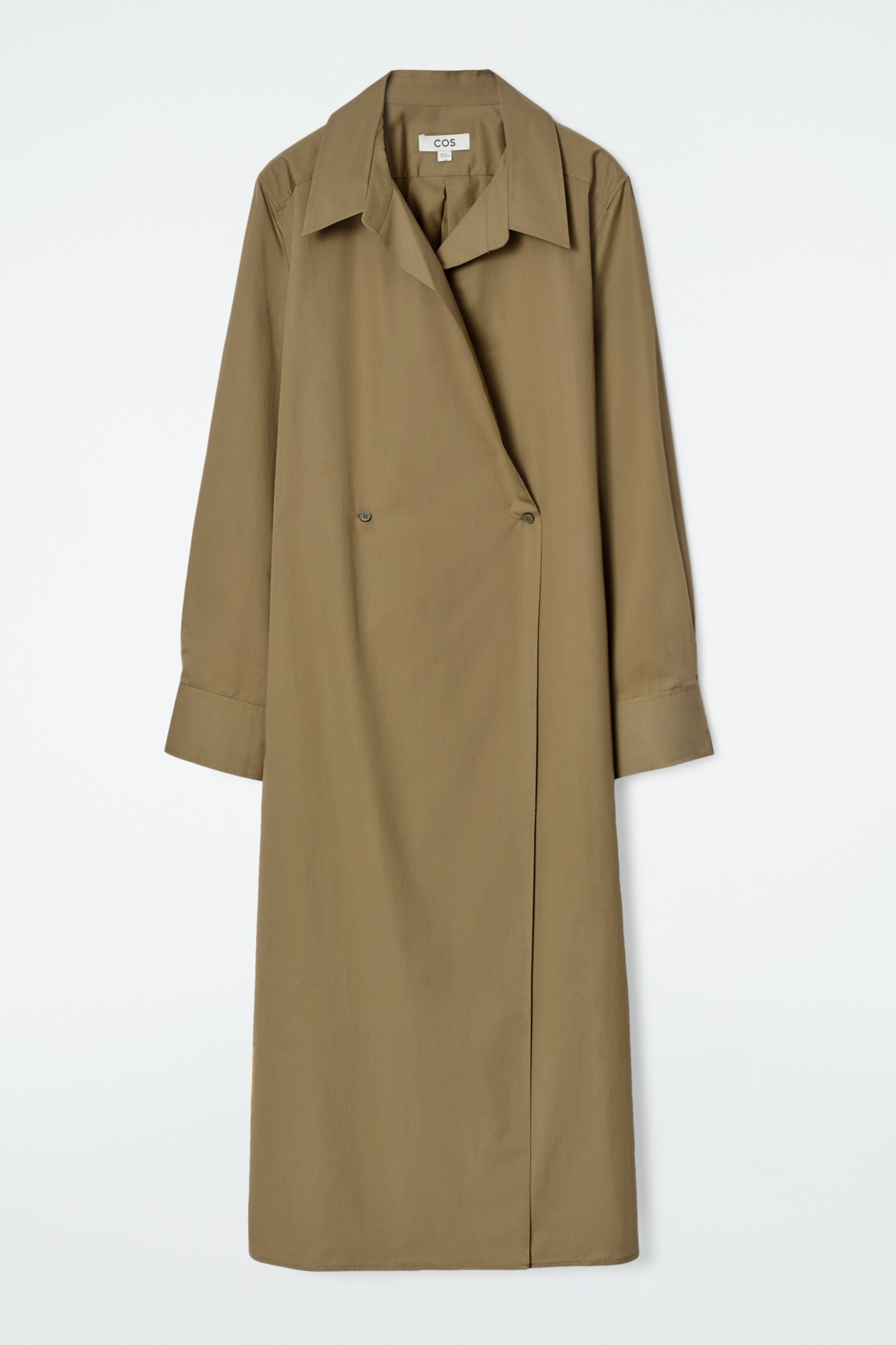 Vezi imaginea mai mare: ROCHIE CĂMAȘĂ MIDI CU DOUĂ RÂNDURI DE NASTURI - KAKI - FEMEI | H&M RO 7