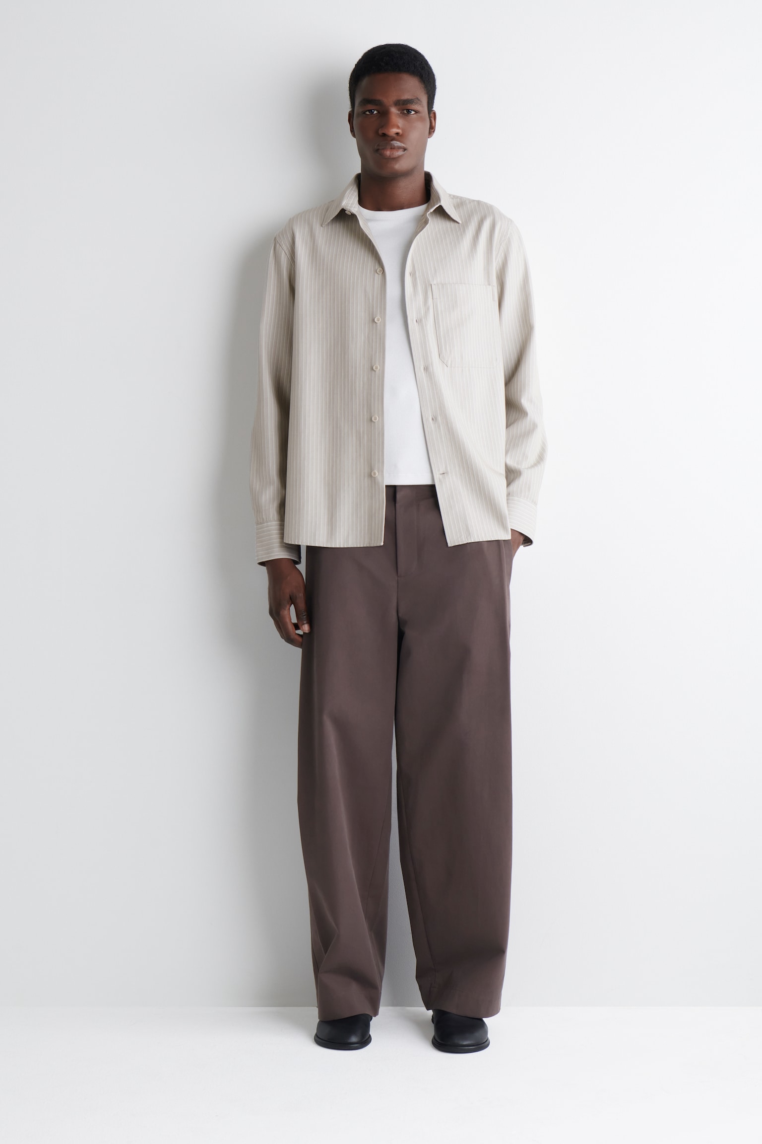RELAXED TWILL SHIRT - MOLE / STRIPED/NAVY - 5