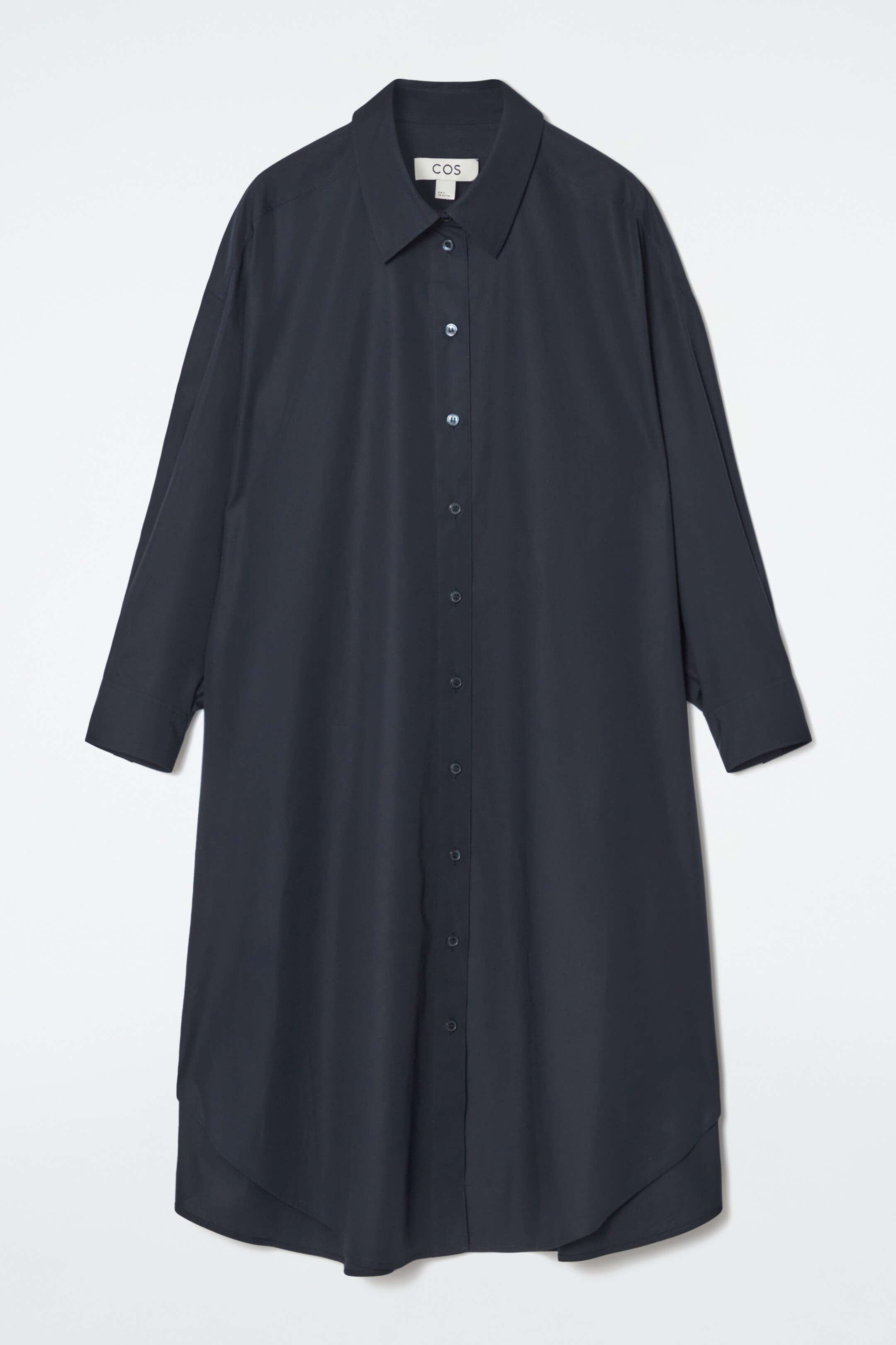 Ingrandisci l'immagine: OVERSIZED DRAPED SHIRT DRESS - NAVY - DONNA | H&M CH 1