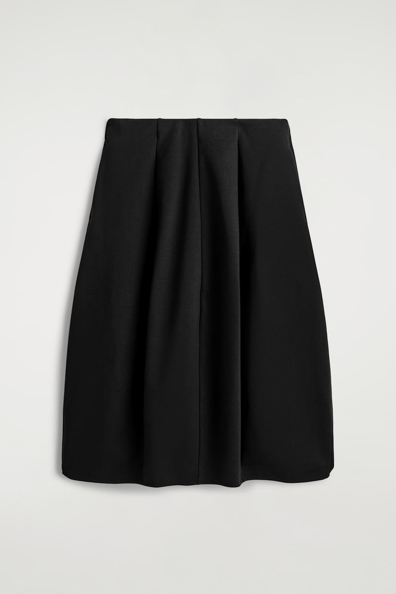 Sculptural Jersey Midi Skirt
