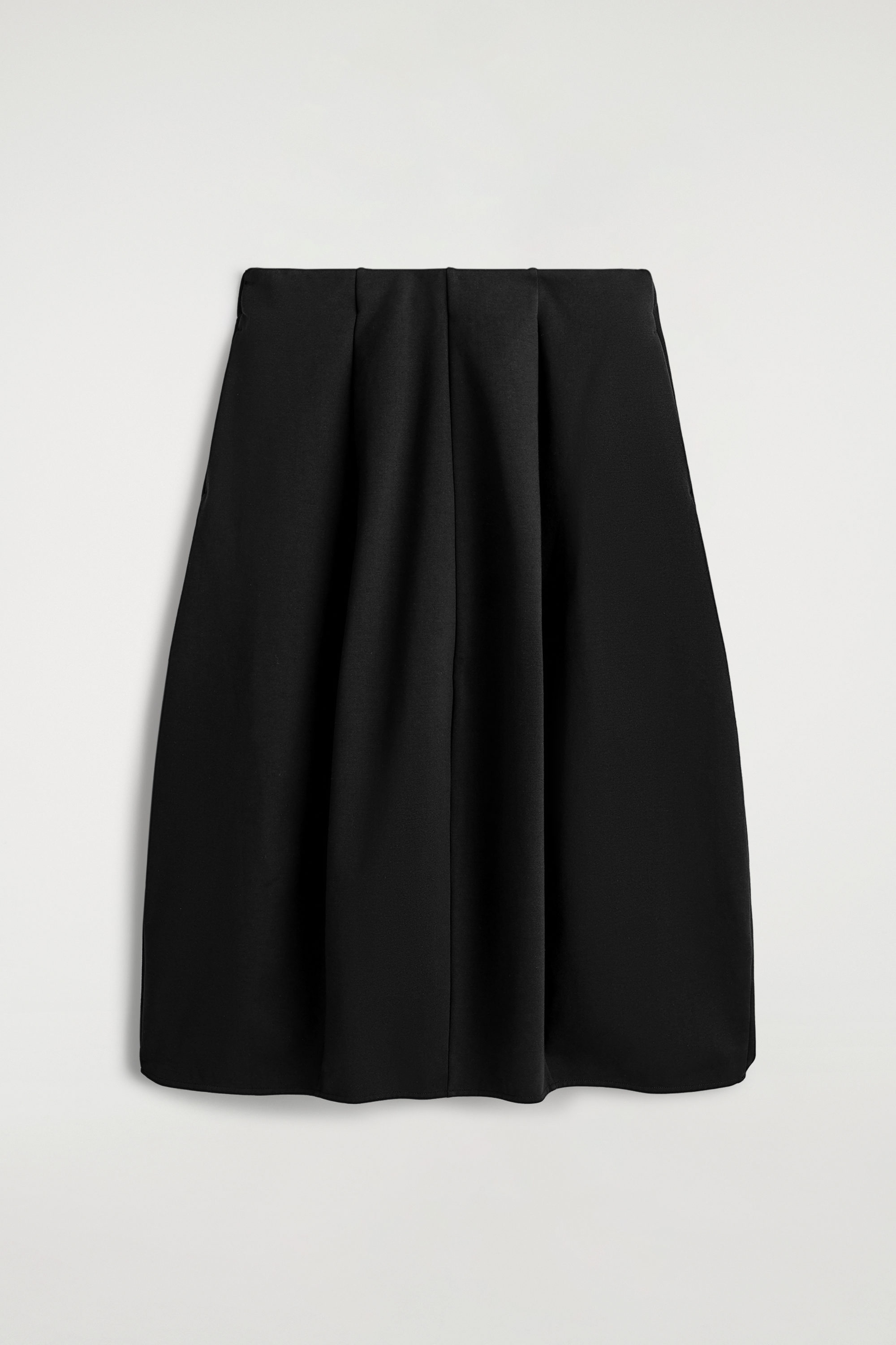 SCULPTURAL JERSEY MIDI SKIRT - BLACK | COS US