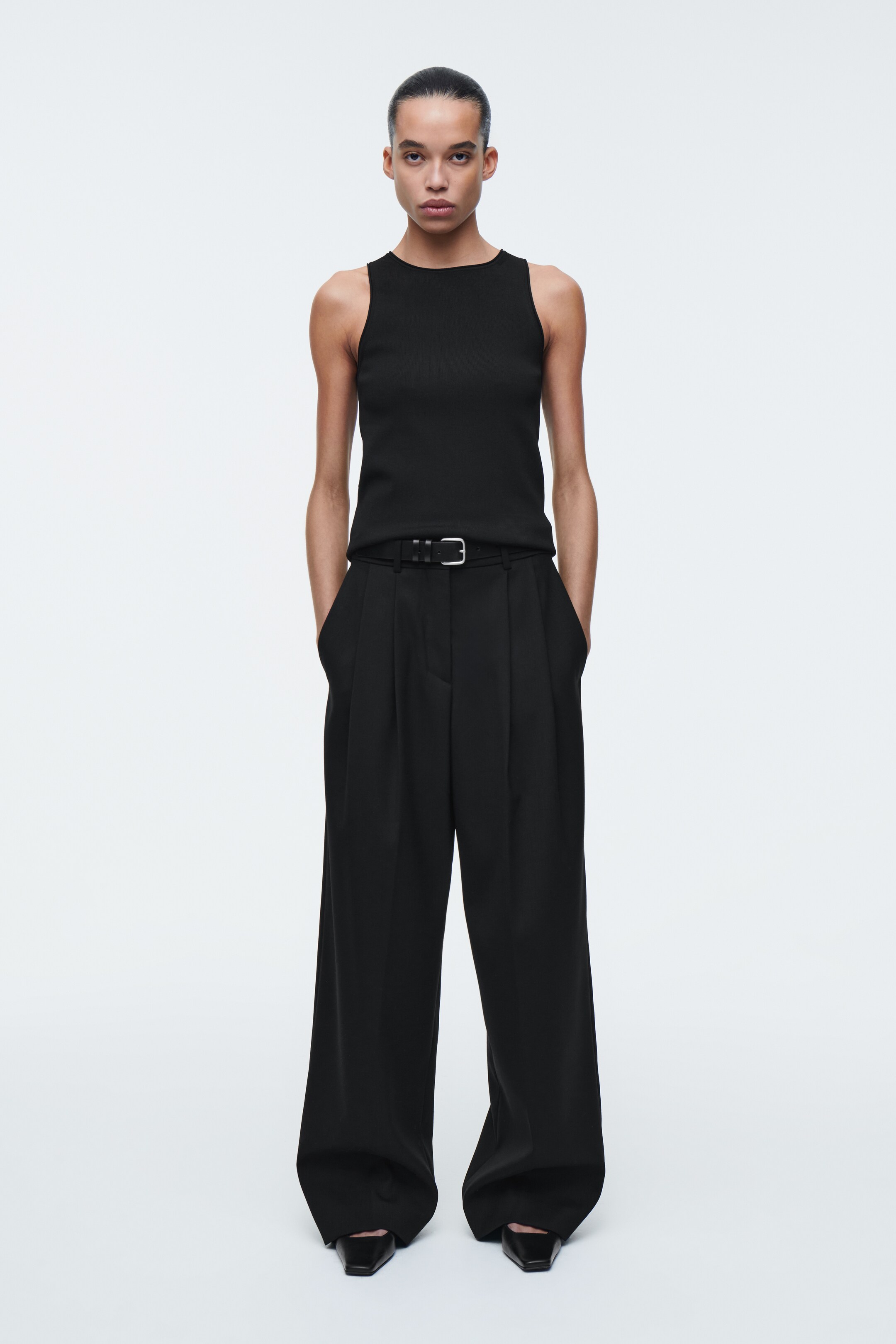 View larger image: TUBULAR KNITTED TANK TOP - BLACK - Ladies | H&M GB 2