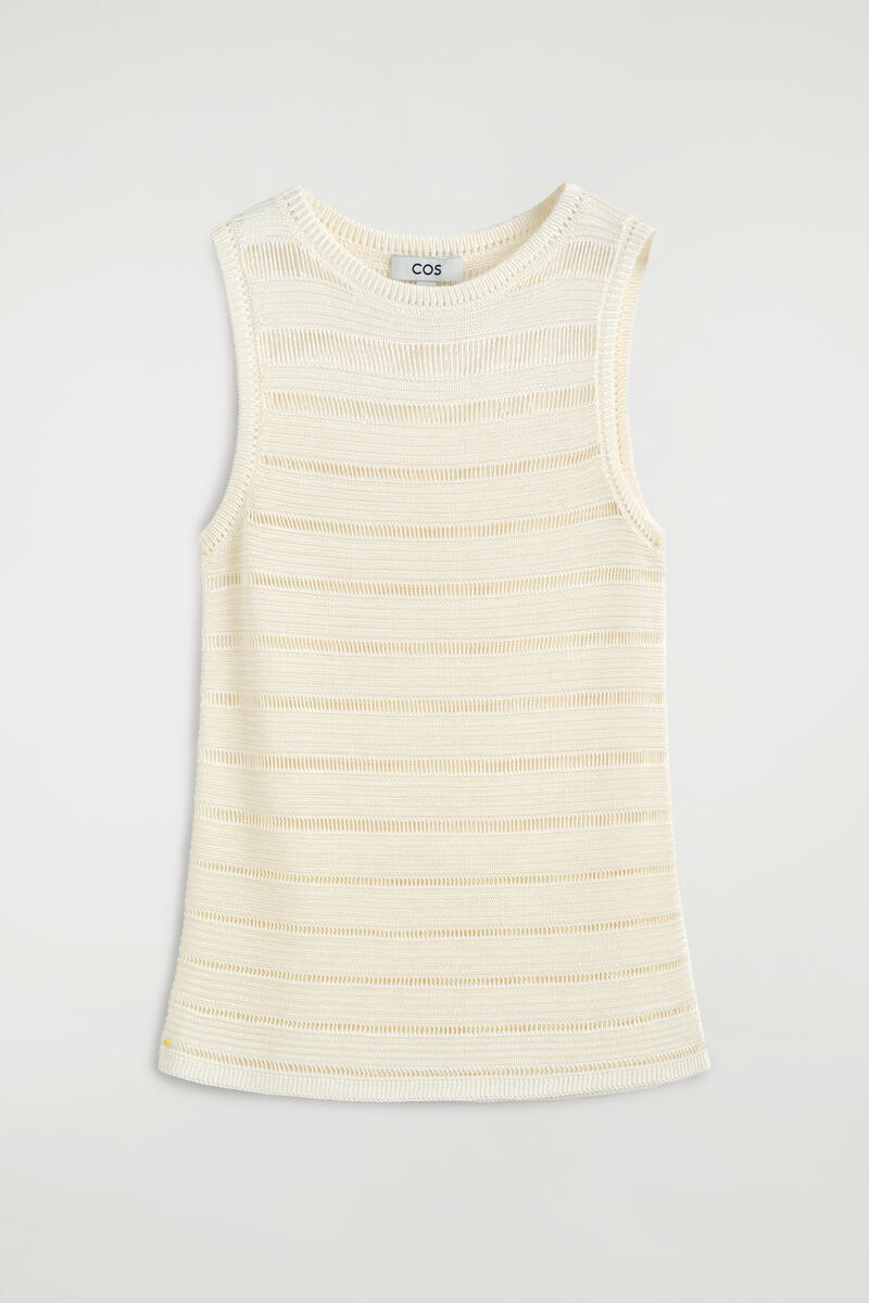 Ladder-Stitch Knitted Top